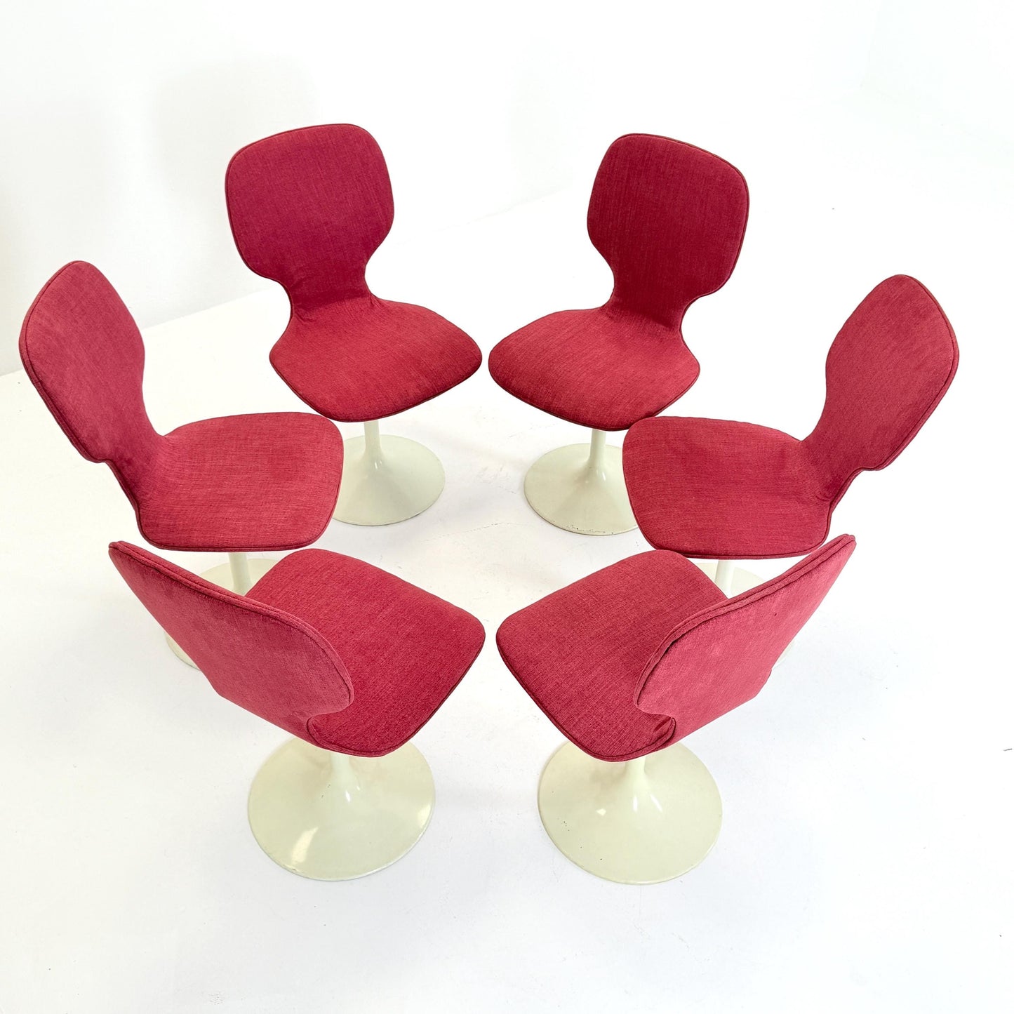 Set of 6 Mid Century Space Age tulip Dining Chairs by Lüsch – 1970s Germany