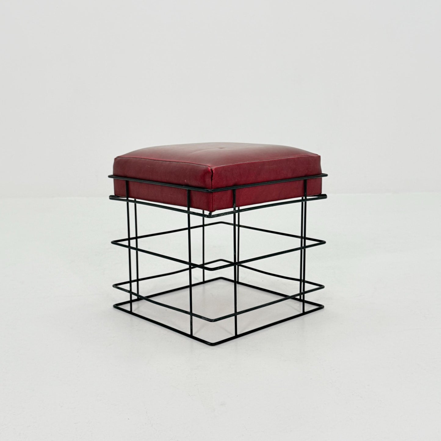 Mid Century T1 Square Wire Stool by Verner Panton – 1980s