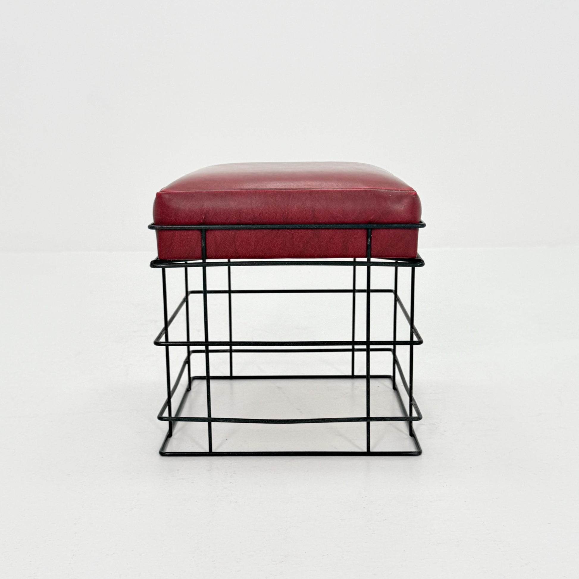 Mid Century T1 Square Wire Stool by Verner Panton – 1980s