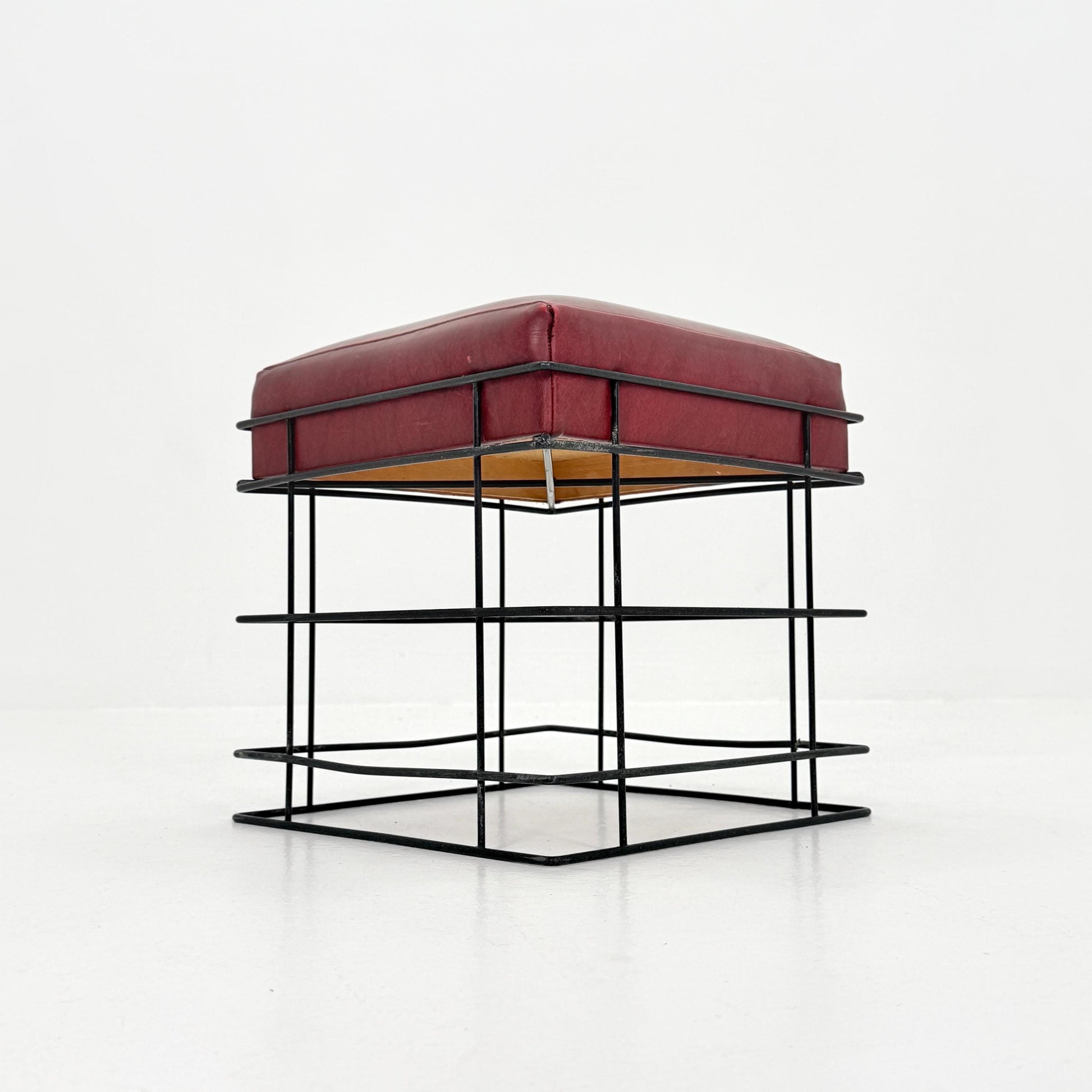 Mid Century T1 Square Wire Stool by Verner Panton – 1980s