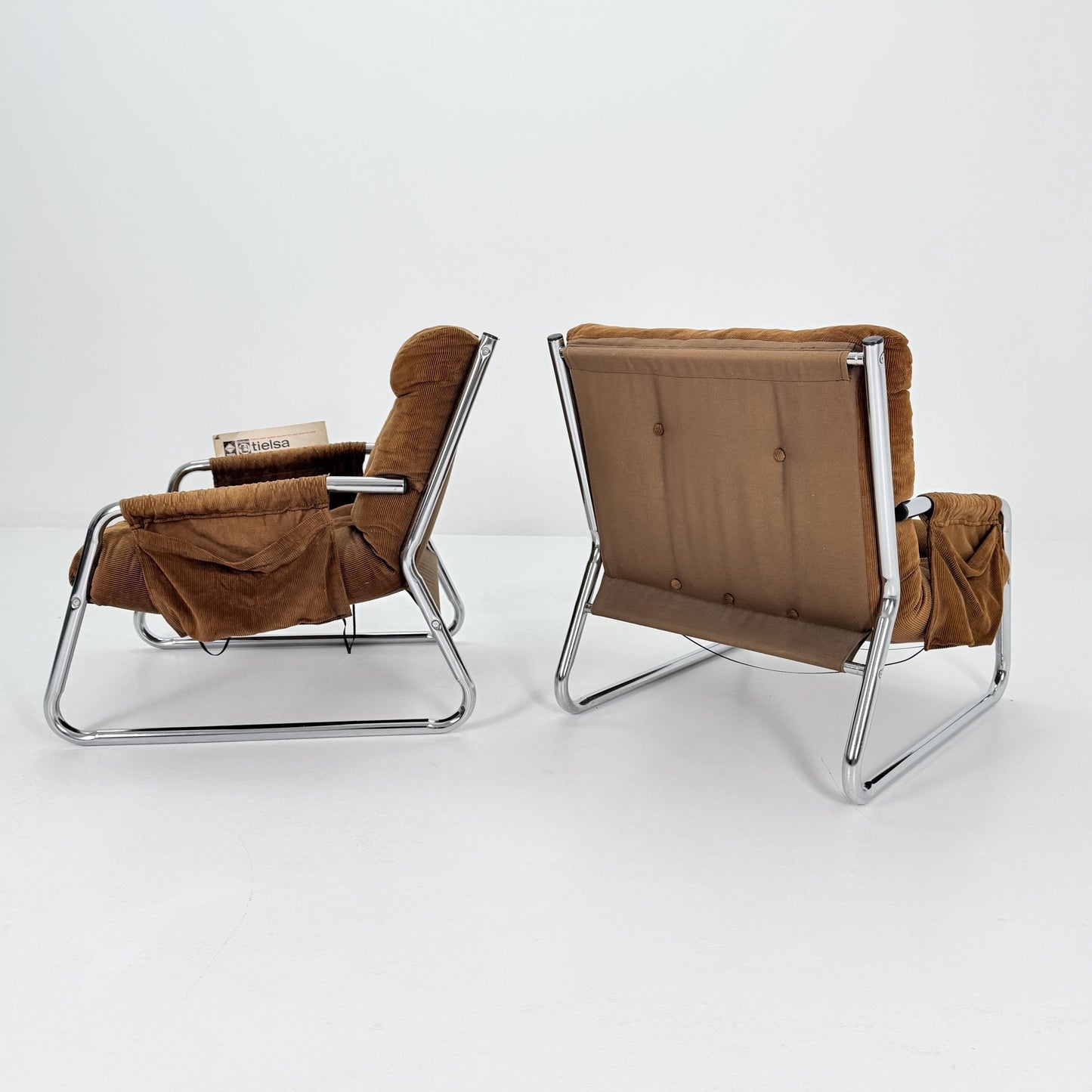 Rare Set of 2 Mid century lounge chairs By Gillis Lundgren Ikea Hoss Sweden 1970s