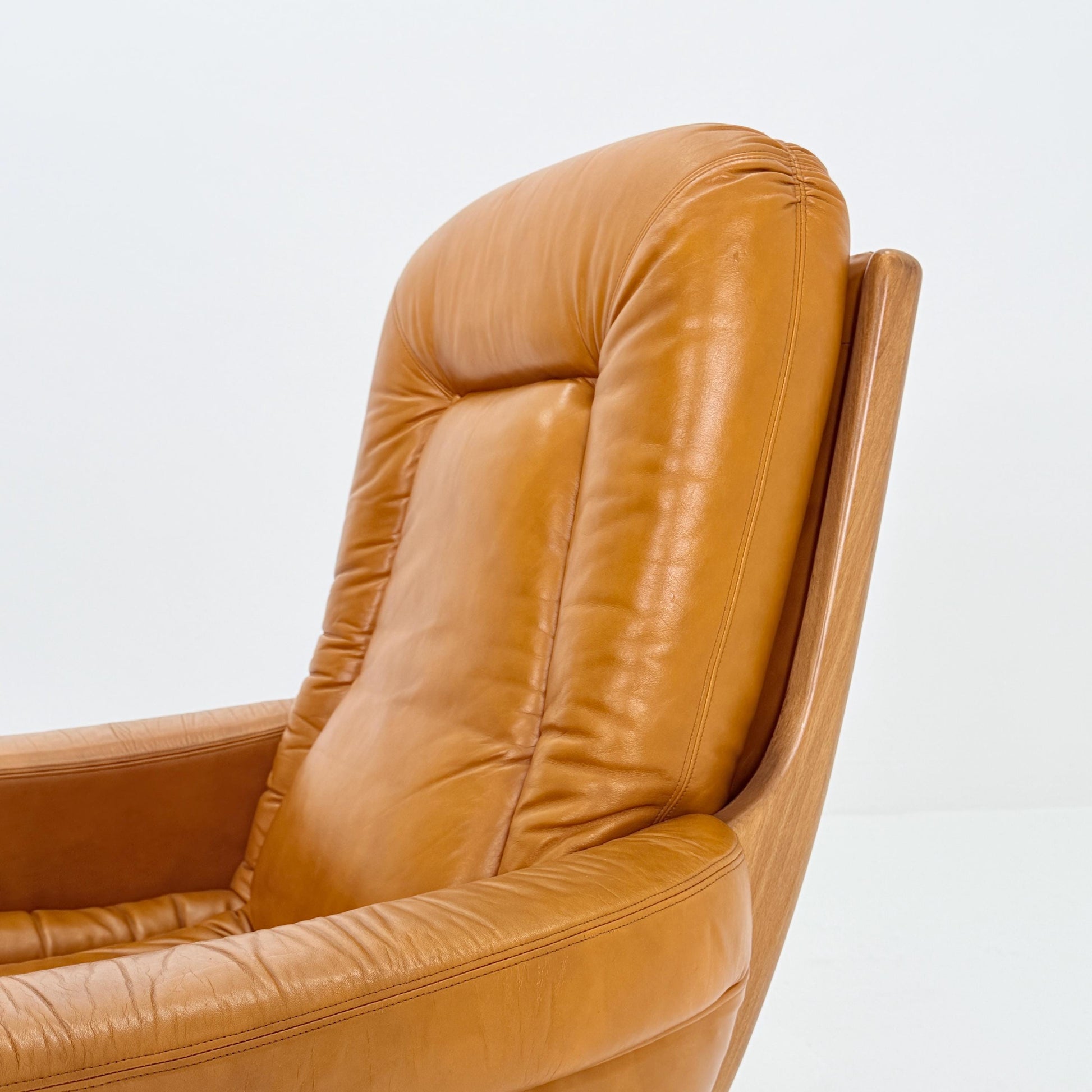 Mid Century Lounge Chair & Ottoman by Eugen Schmidt for Soloform, Germany 1970s