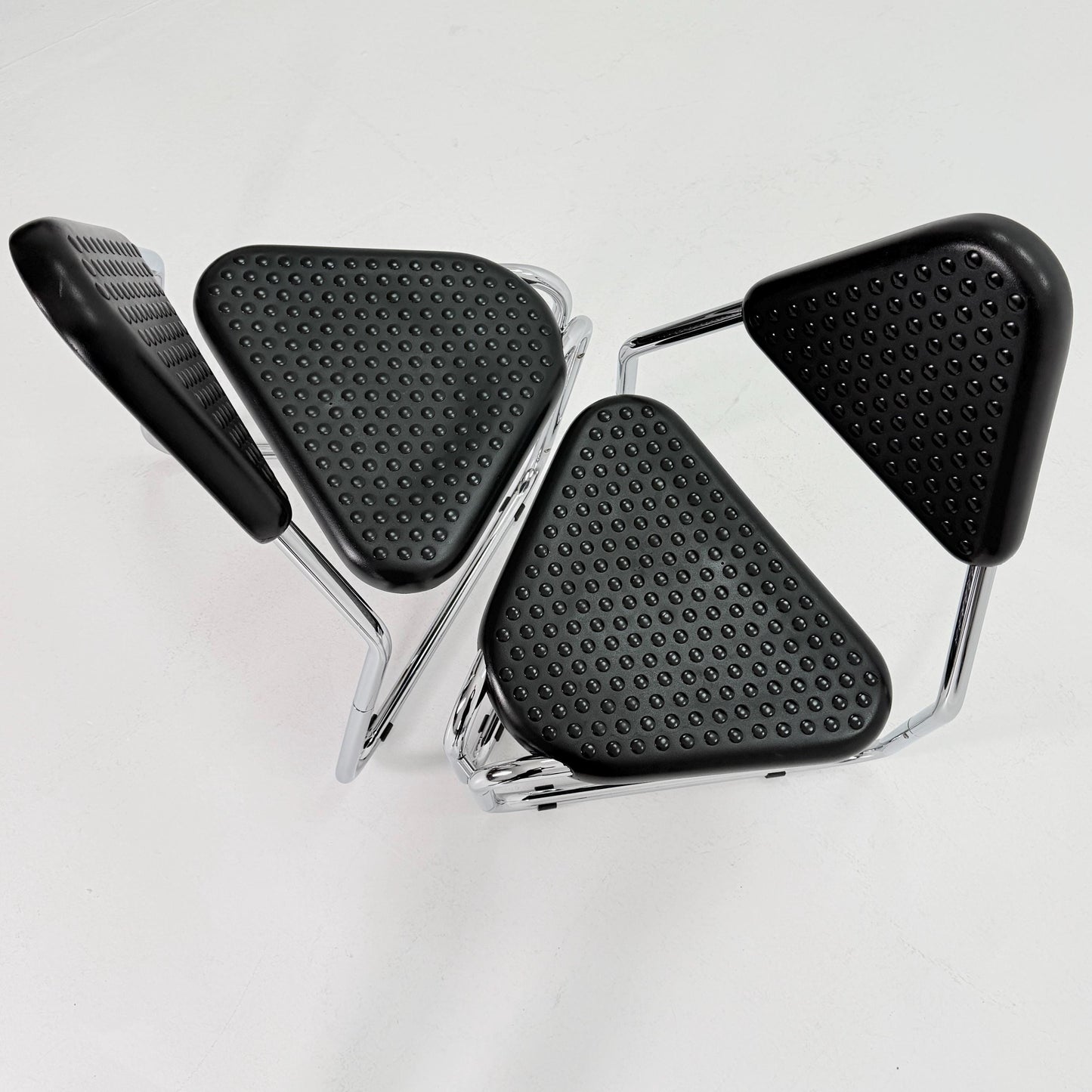 Set of 2 Memphis Style Triangular Dining Chairs, 1980s Germany