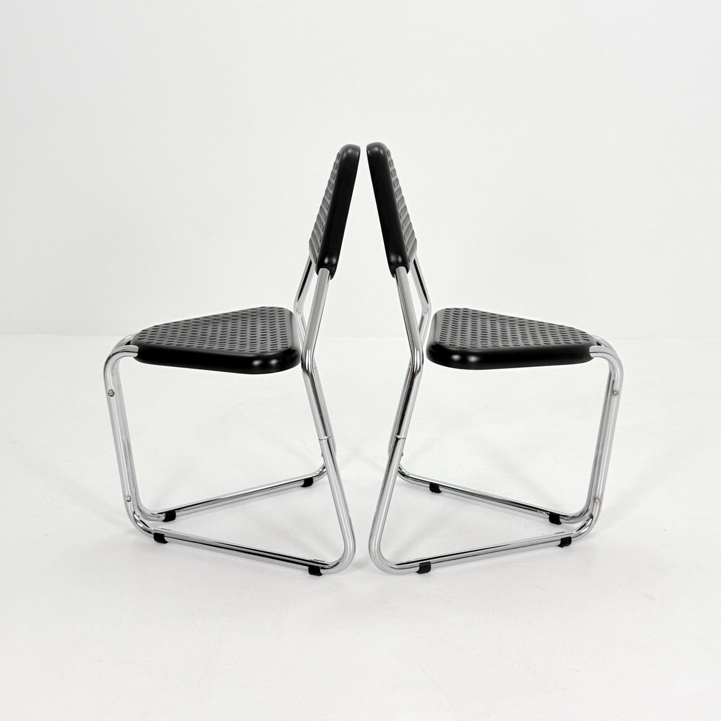 Set of 2 Memphis Style Triangular Dining Chairs, 1980s Germany