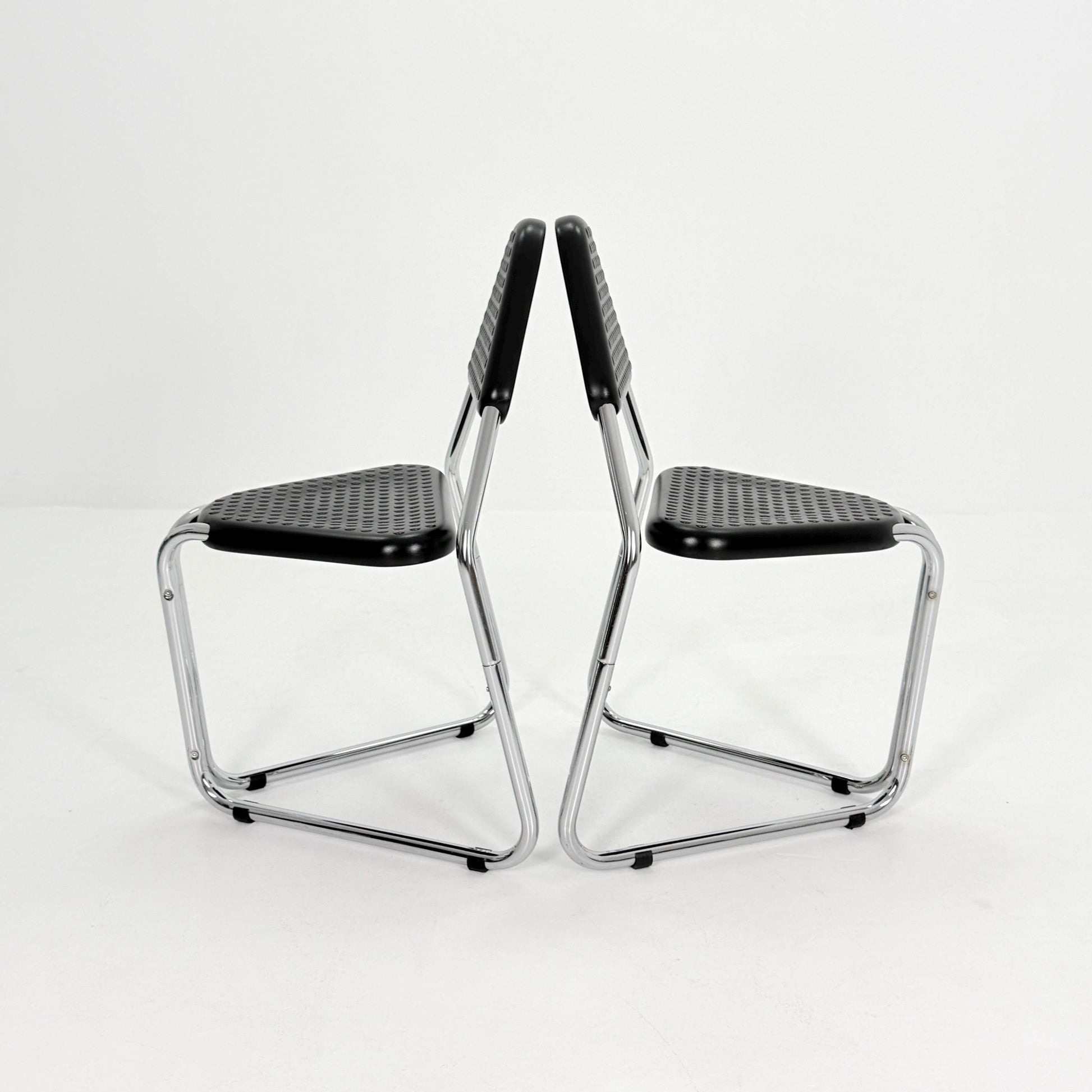 Set of 2 Memphis Style Triangular Dining Chairs, 1980s Germany