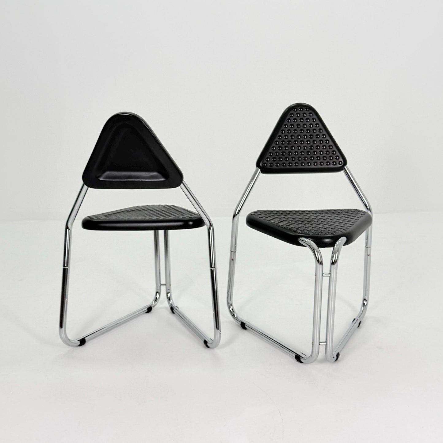 Set of 8 Memphis Style Triangular Dining Chairs, 1980s Germany