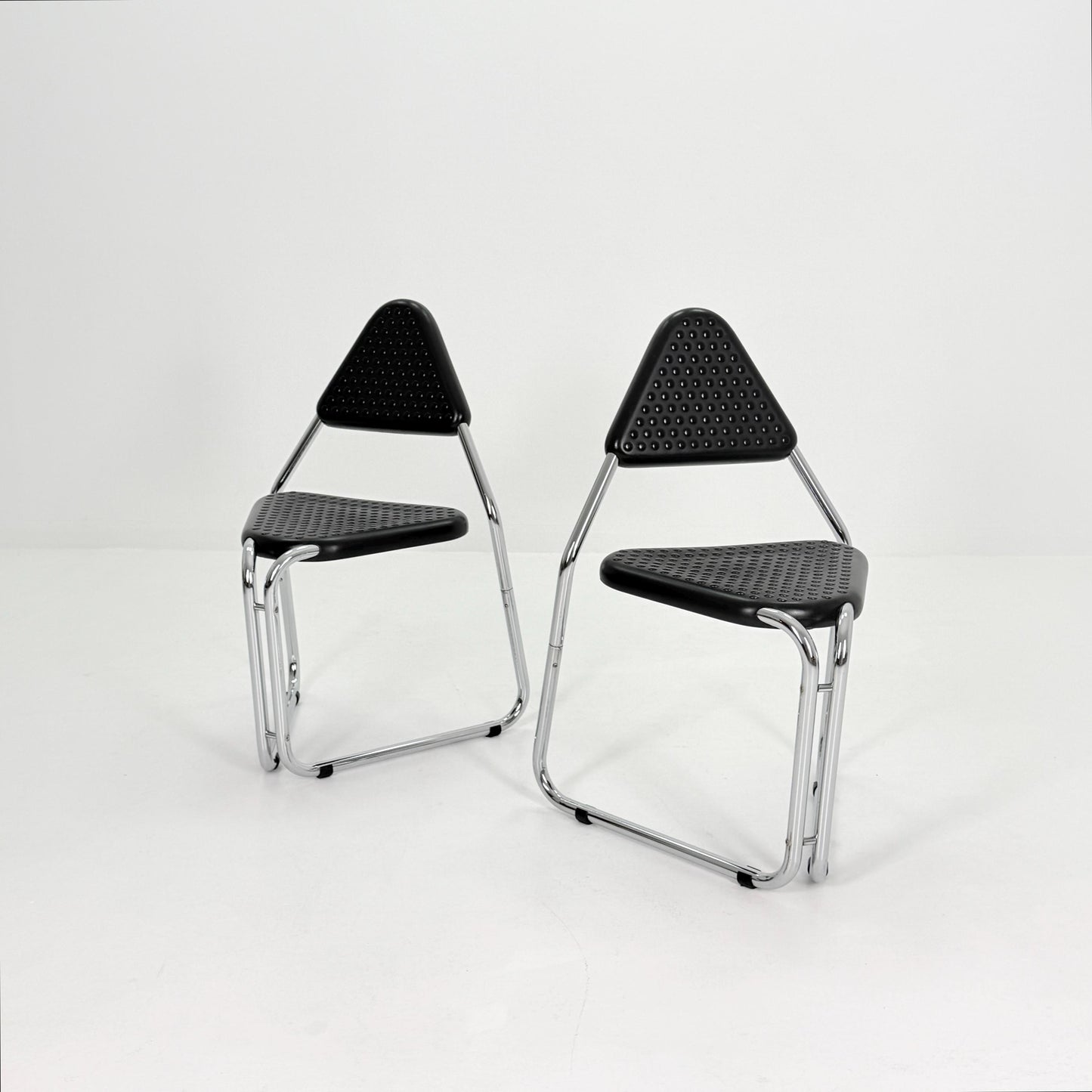 Set of 8 Memphis Style Triangular Dining Chairs, 1980s Germany
