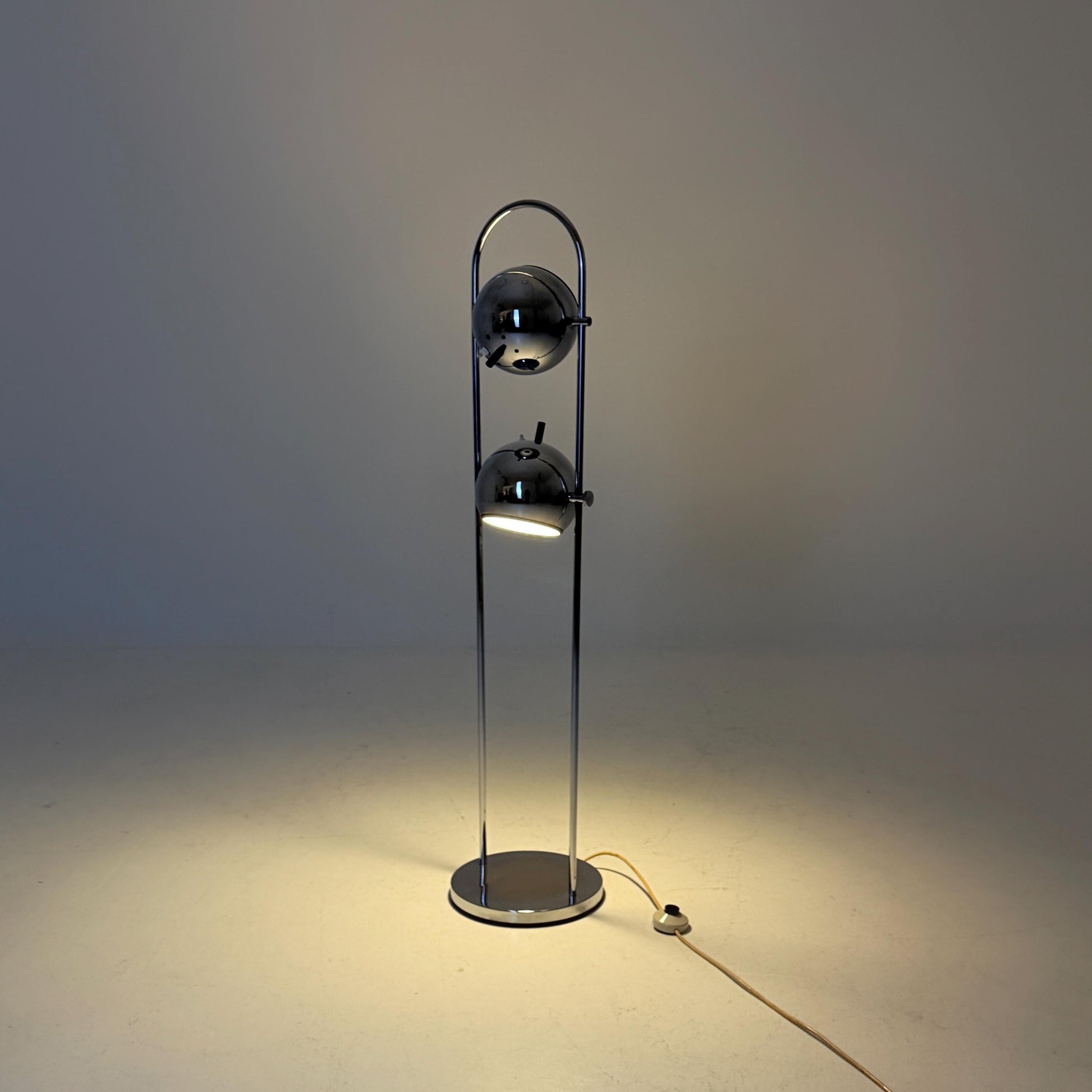 Mid Century Chrome Floor Lamp by Goffredo Reggiani for Reggiani, Italy 1970s