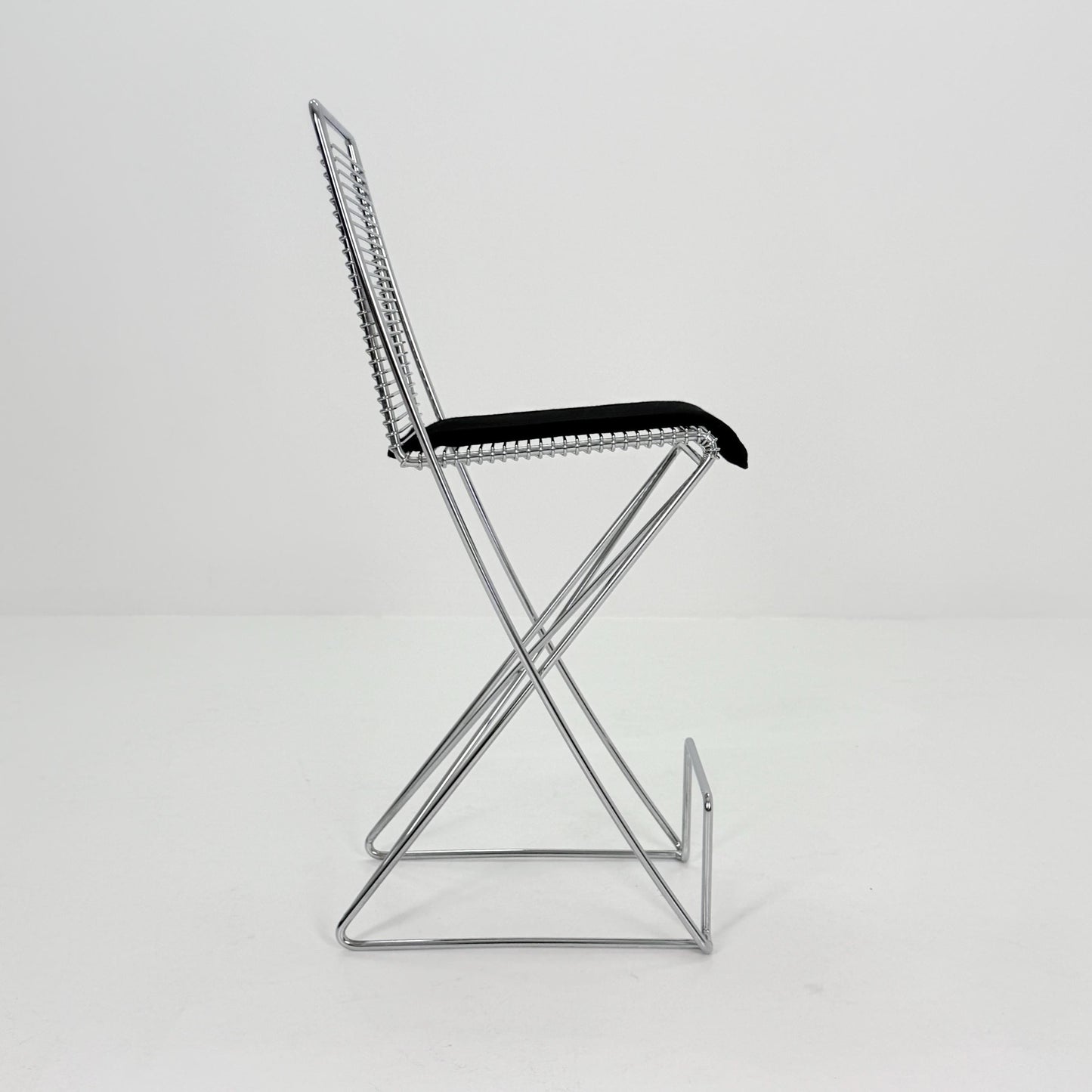 Mid century Postmodern Cross-Cantilever Bar Stool by Till Behrens, Germany 1980s