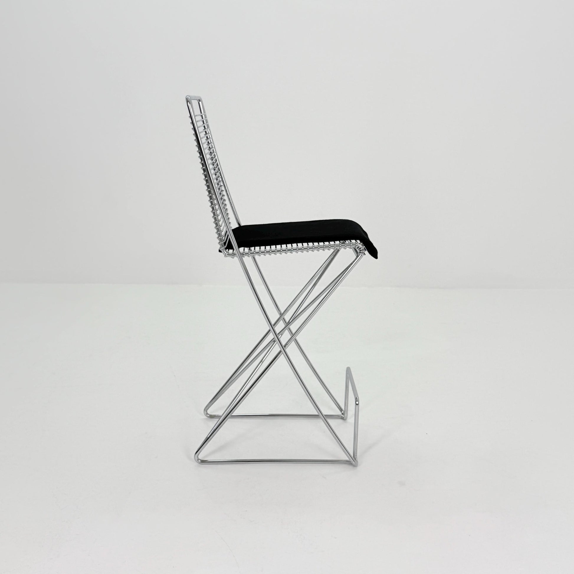 Mid century Postmodern Cross-Cantilever Bar Stool by Till Behrens, Germany 1980s