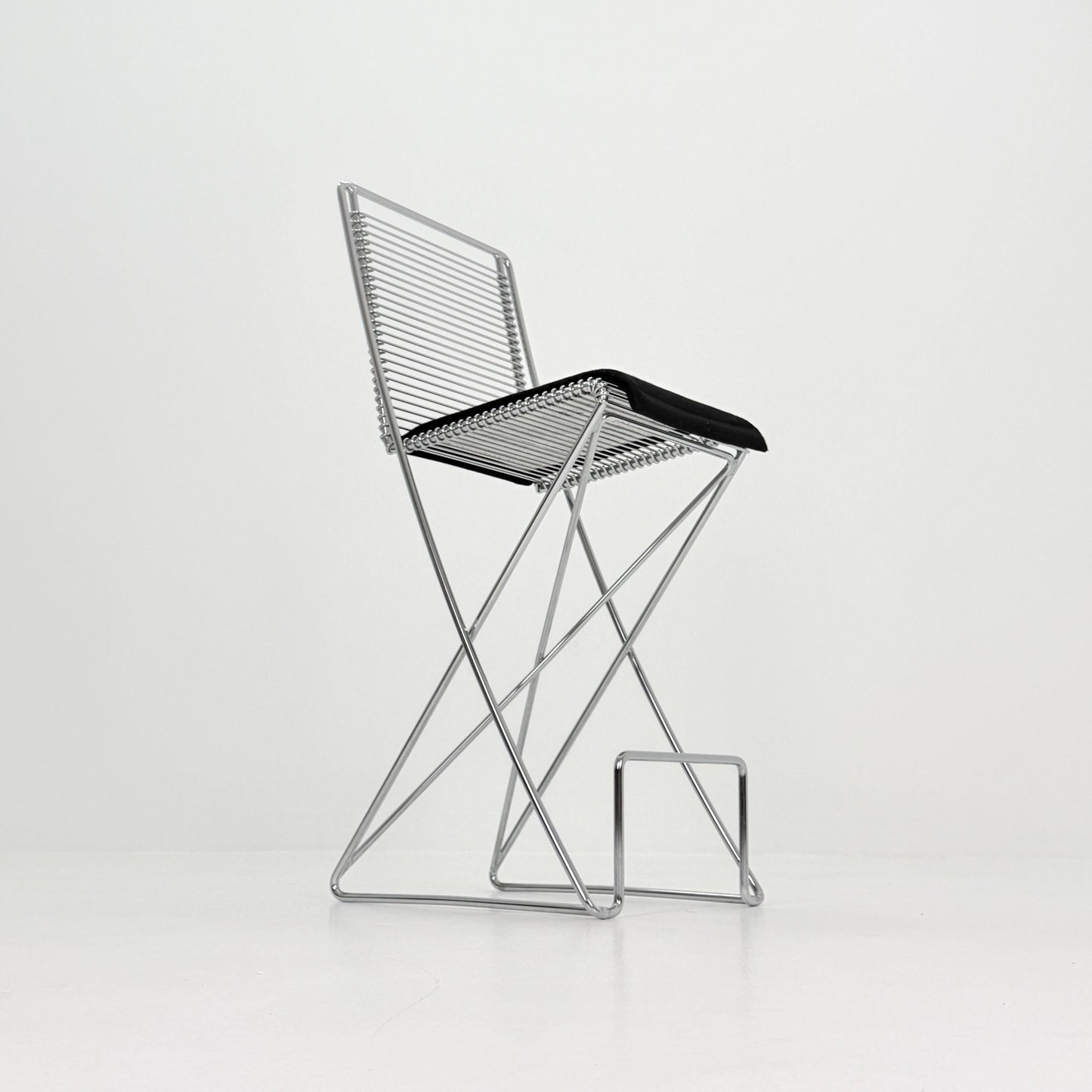 Mid century Postmodern Cross-Cantilever Bar Stool by Till Behrens, Germany 1980s
