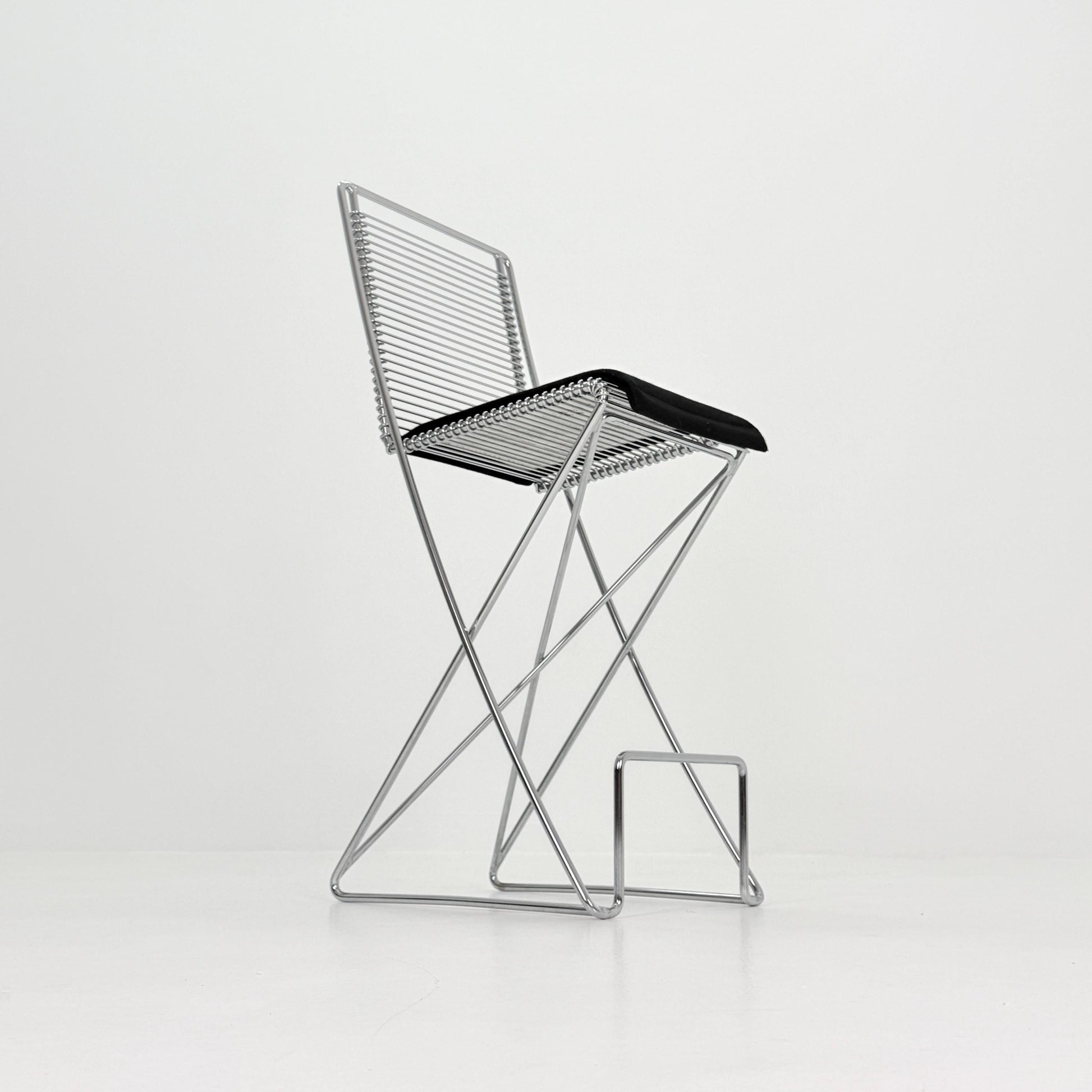 Mid century Postmodern Cross-Cantilever Bar Stool by Till Behrens, Germany 1980s