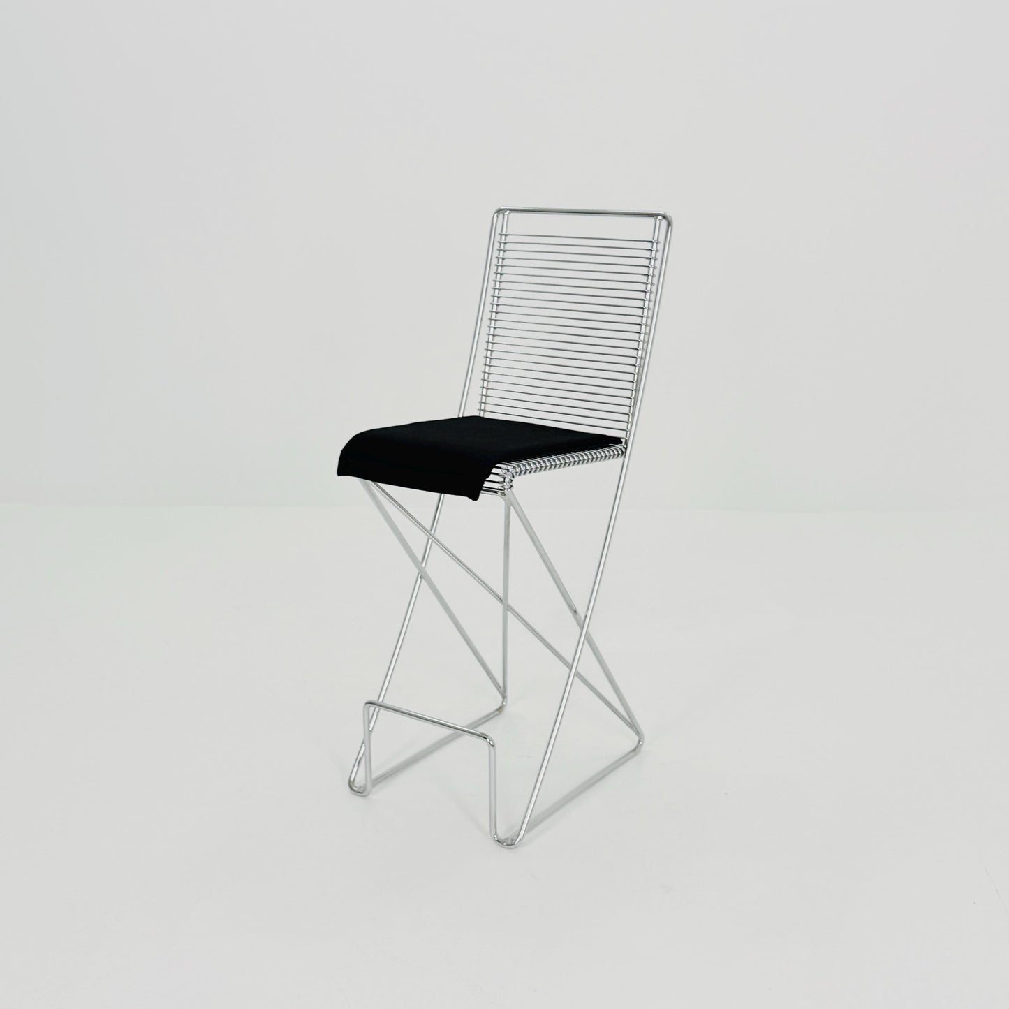 Mid century Postmodern Cross-Cantilever Bar Stool by Till Behrens, Germany 1980s
