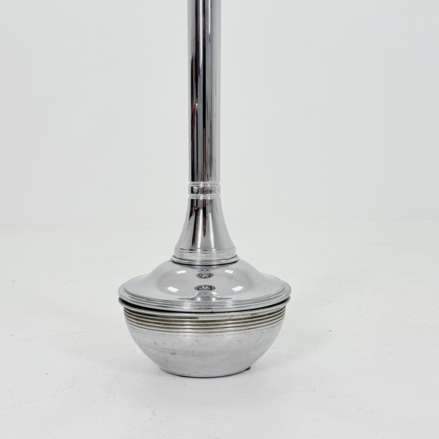 Mid century chrome ashtray stand, attributed to Demeyere, Italy , 1980s