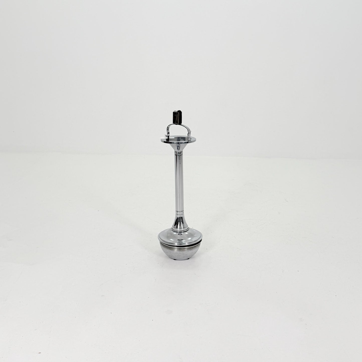 Mid century chrome ashtray stand, attributed to Demeyere, Italy , 1980s