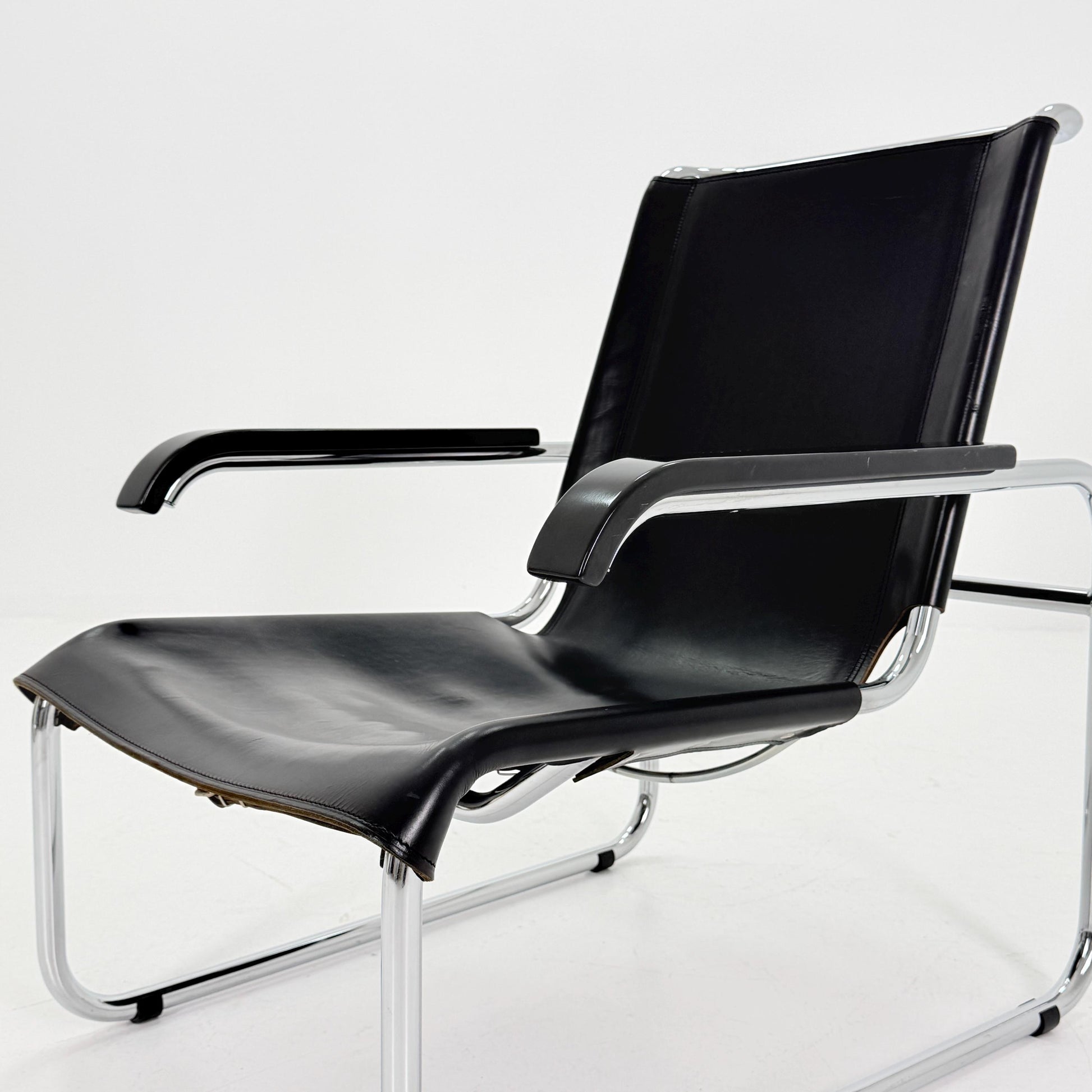 Mid century Bauhaus B35 Lounge Chair by Marcel Breuer for Thonet Germany 1970s
