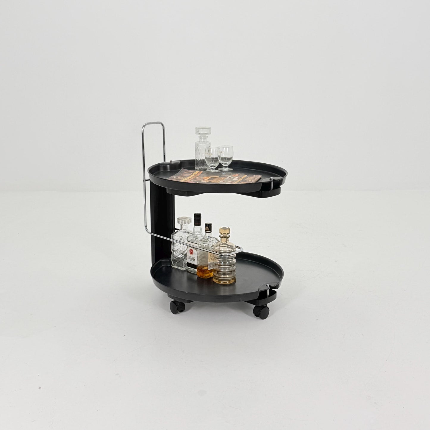 Mid century Rosenthal Service Trolley by Waldemar Rothe – 1980s German Bar Cart with Removable Trays