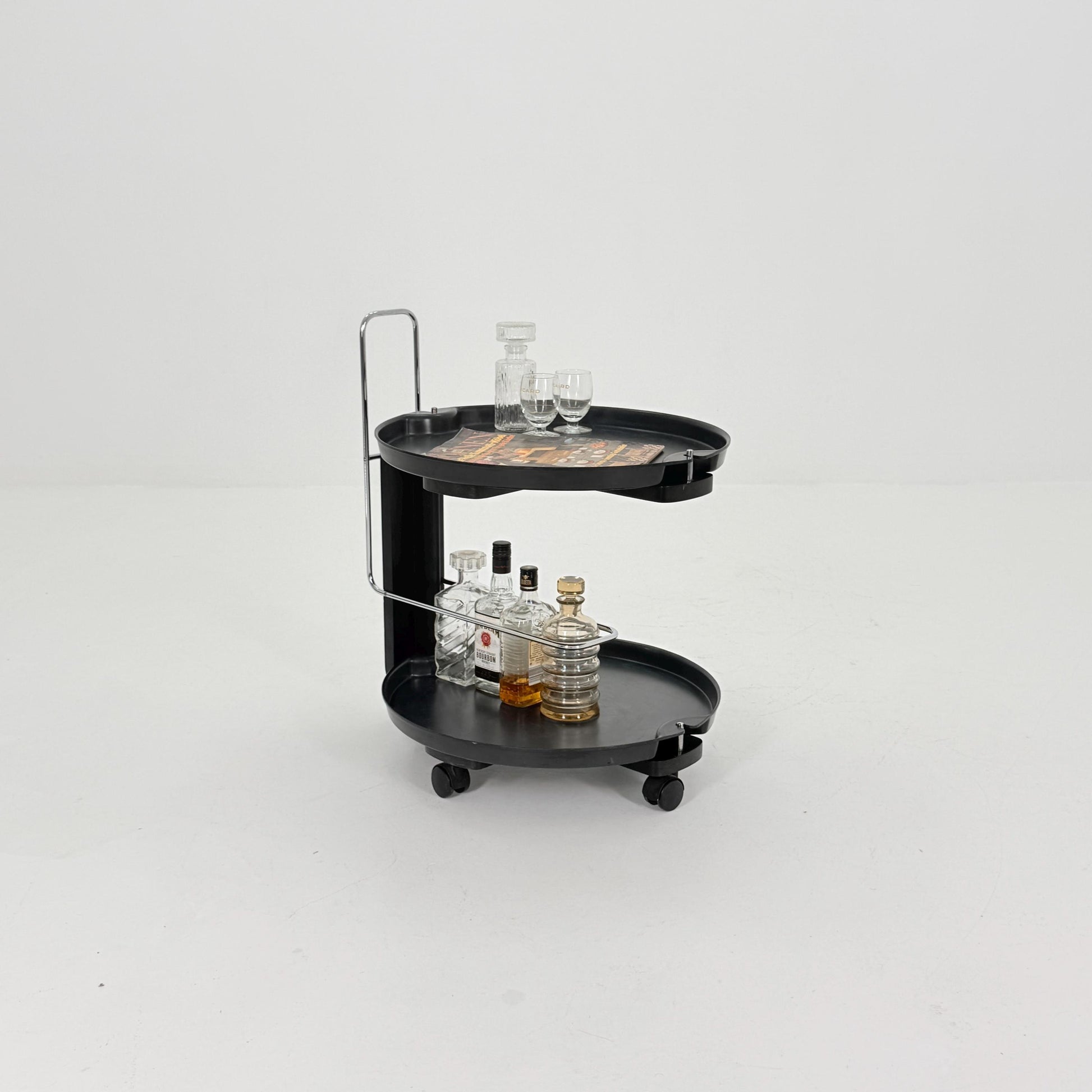 Mid century Rosenthal Service Trolley by Waldemar Rothe – 1980s German Bar Cart with Removable Trays