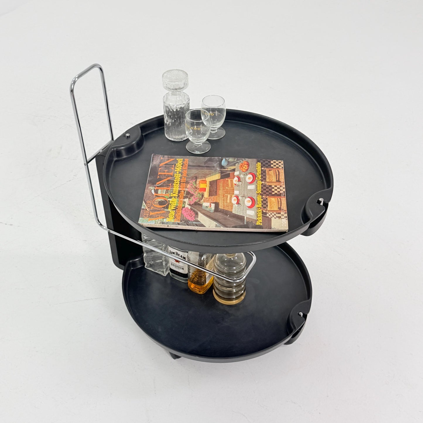 Mid century Rosenthal Service Trolley by Waldemar Rothe – 1980s German Bar Cart with Removable Trays