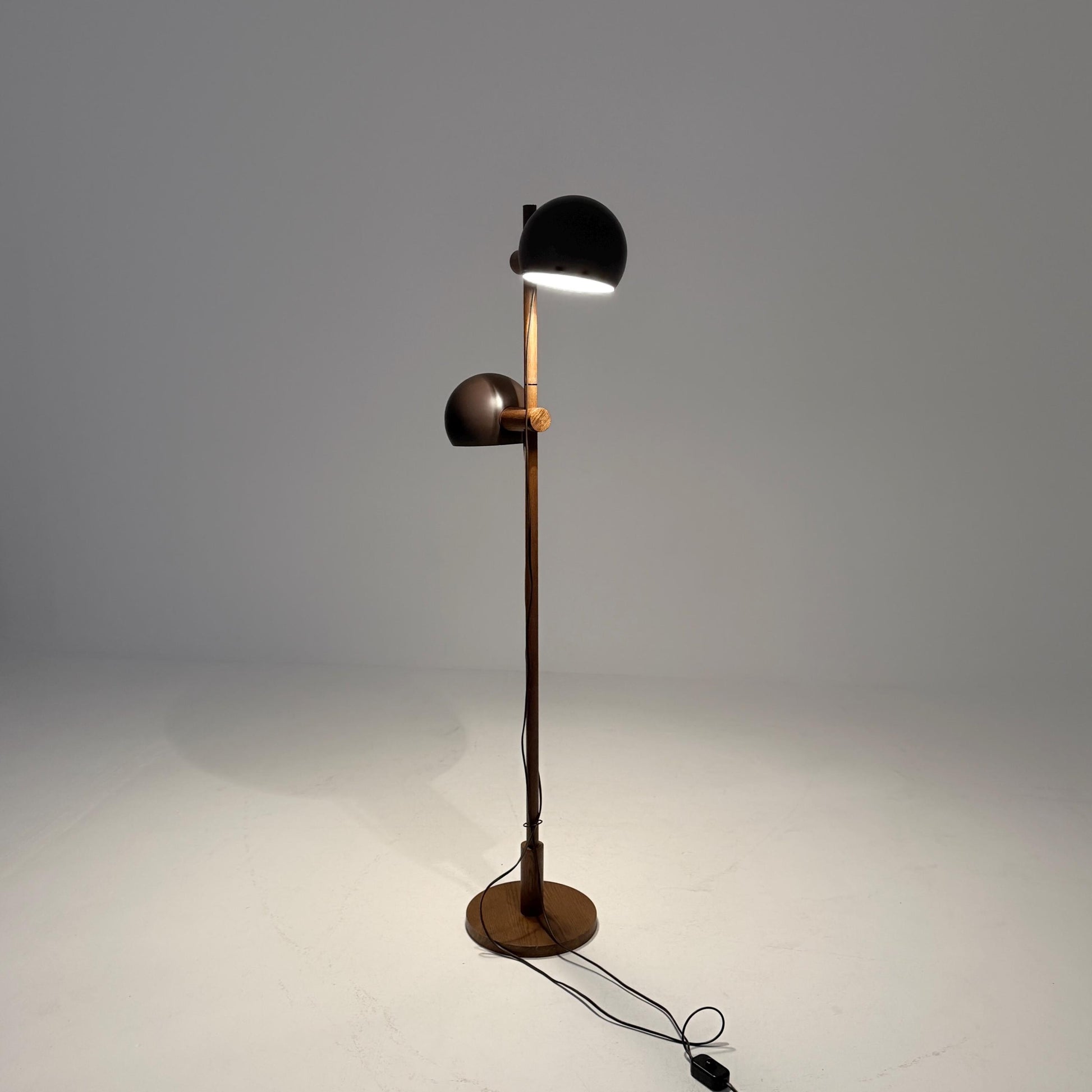 Mid Century Oak Floor Lamp by Temde Leuchten Switzerland 1960s