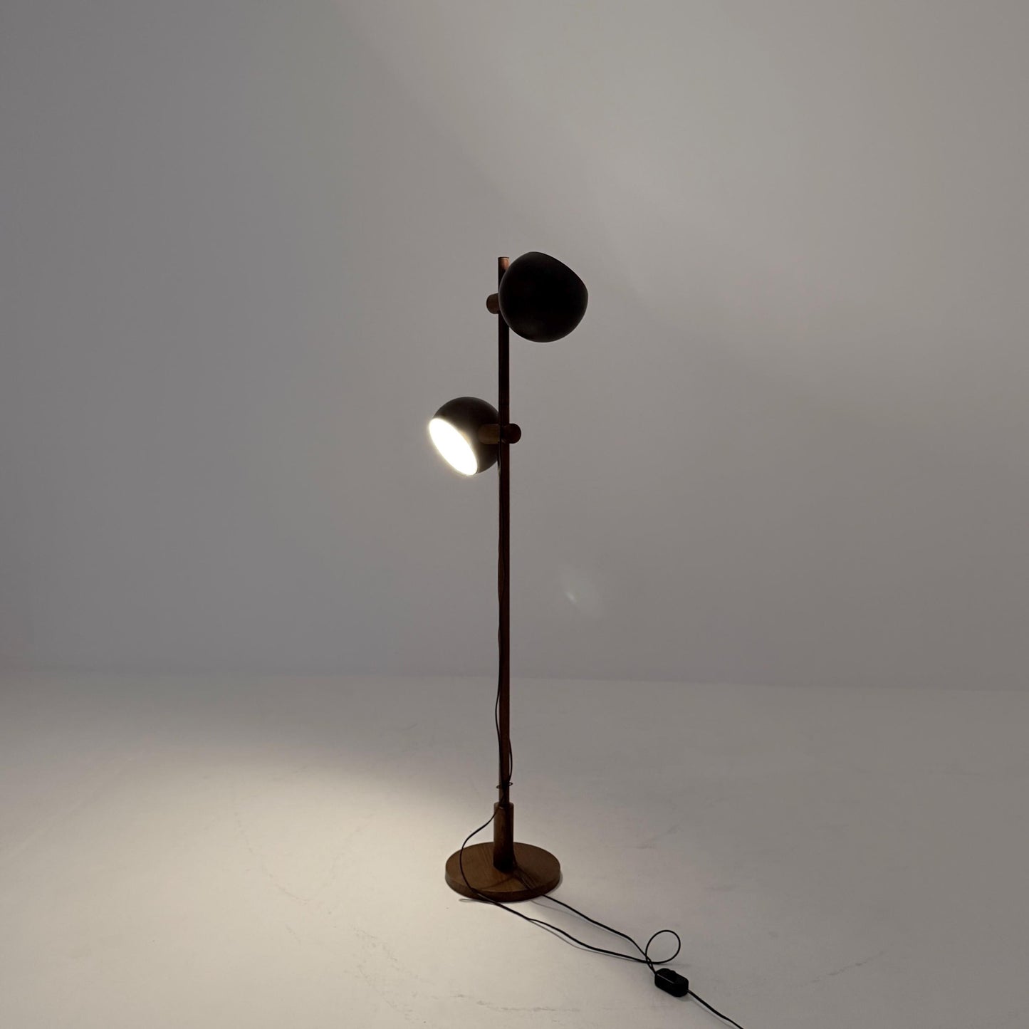 Mid Century Oak Floor Lamp by Temde Leuchten Switzerland 1960s