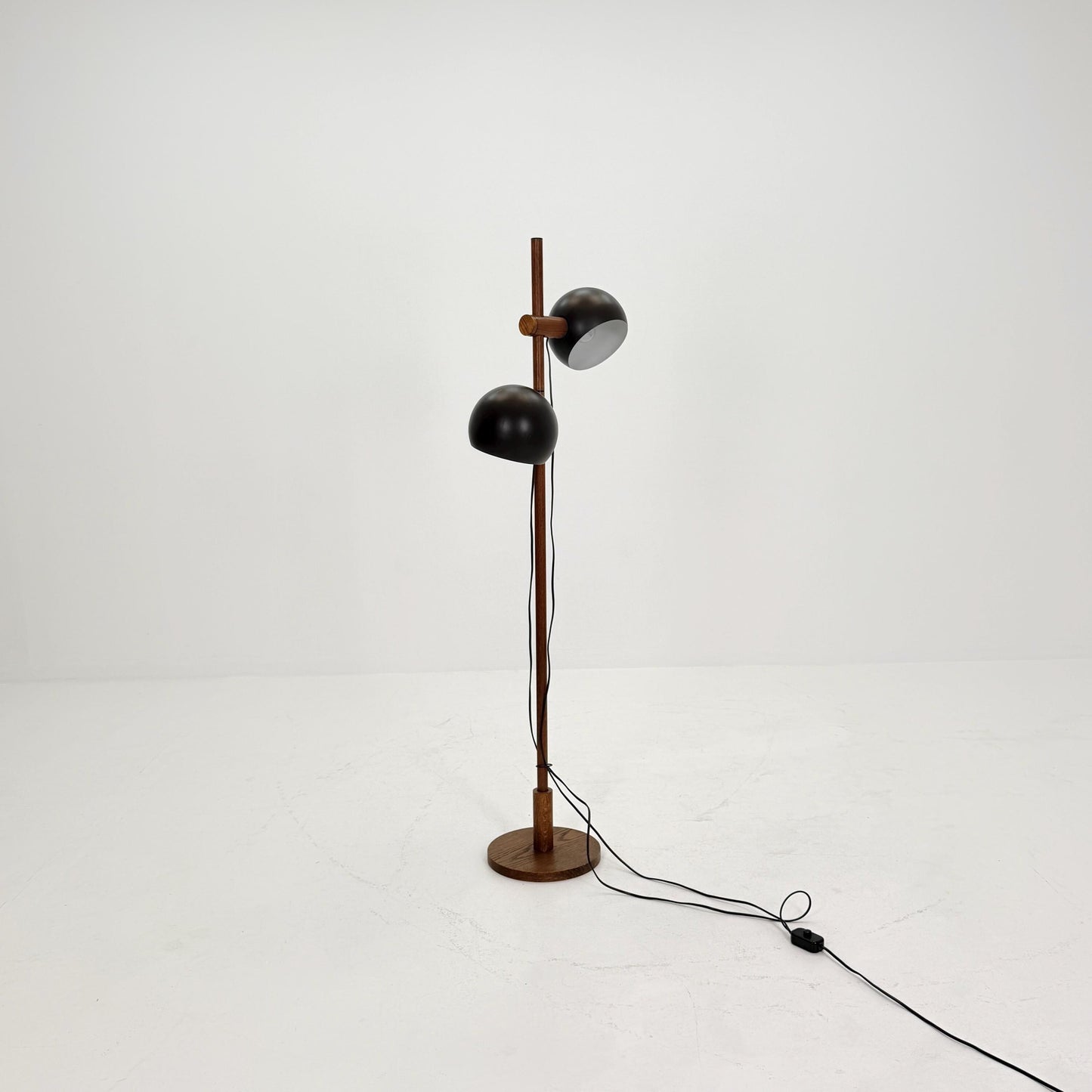 Mid Century Oak Floor Lamp by Temde Leuchten Switzerland 1960s