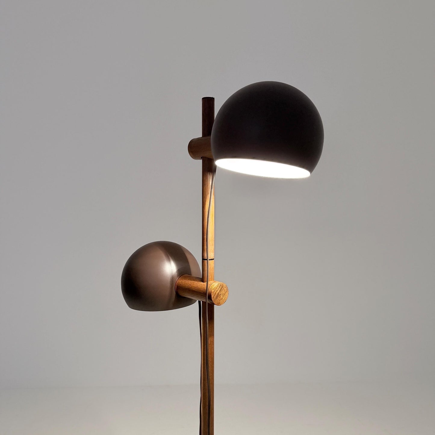 Mid Century Oak Floor Lamp by Temde Leuchten Switzerland 1960s