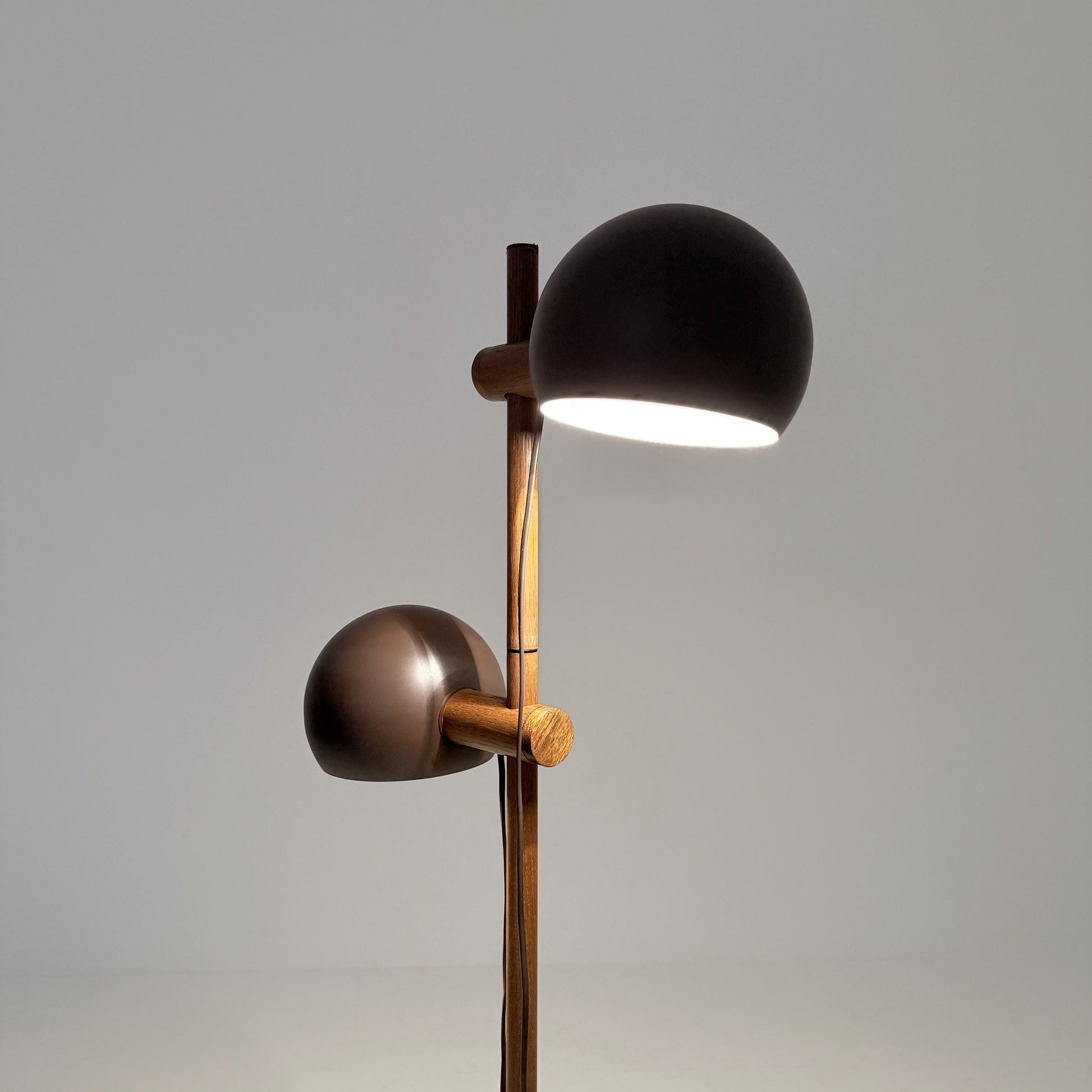 Mid Century Oak Floor Lamp by Temde Leuchten Switzerland 1960s