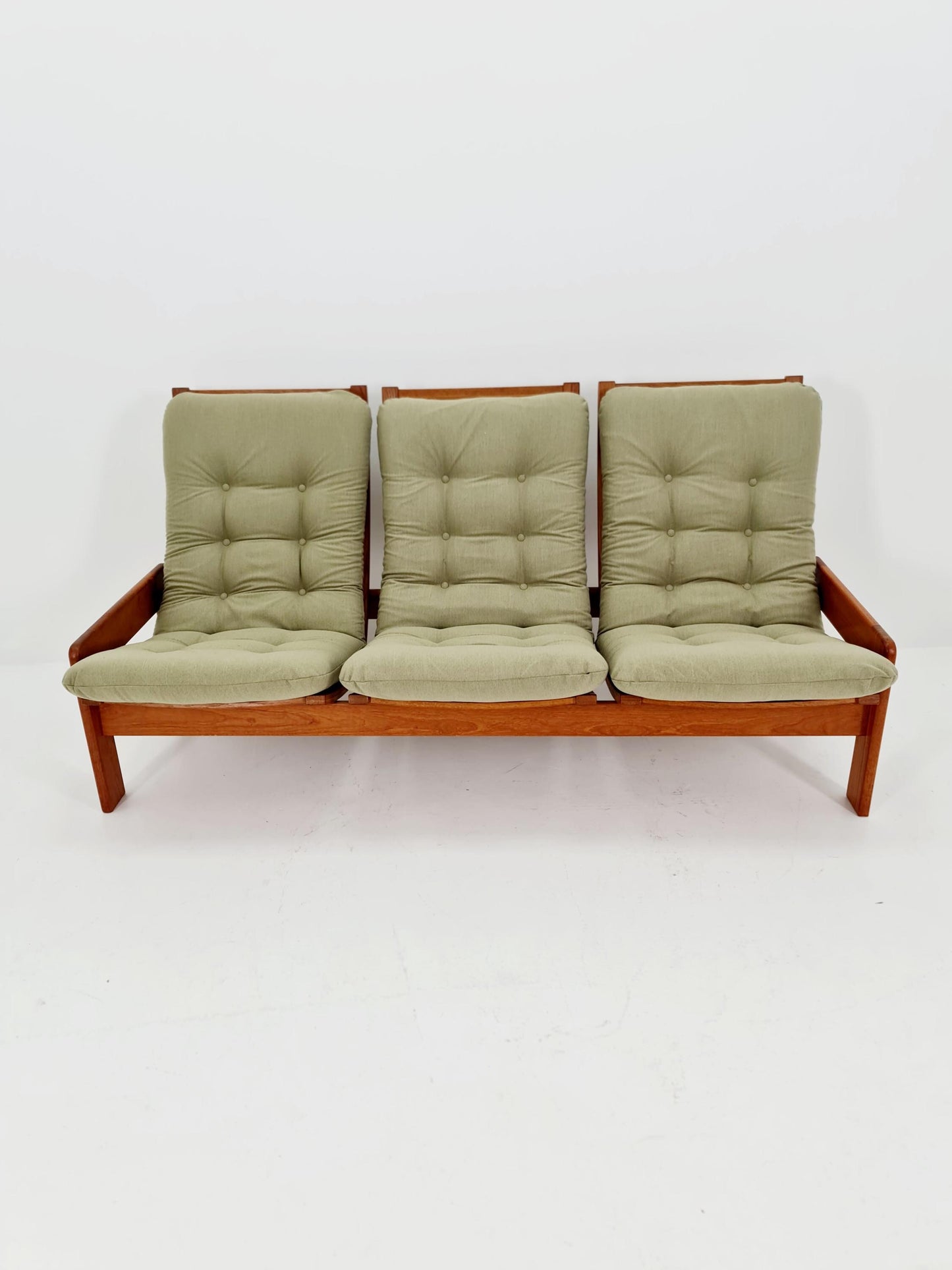 Mid-Century Modern 3-Seater Sofa by Yngve Ekström for Swedese – Newly Upholstered