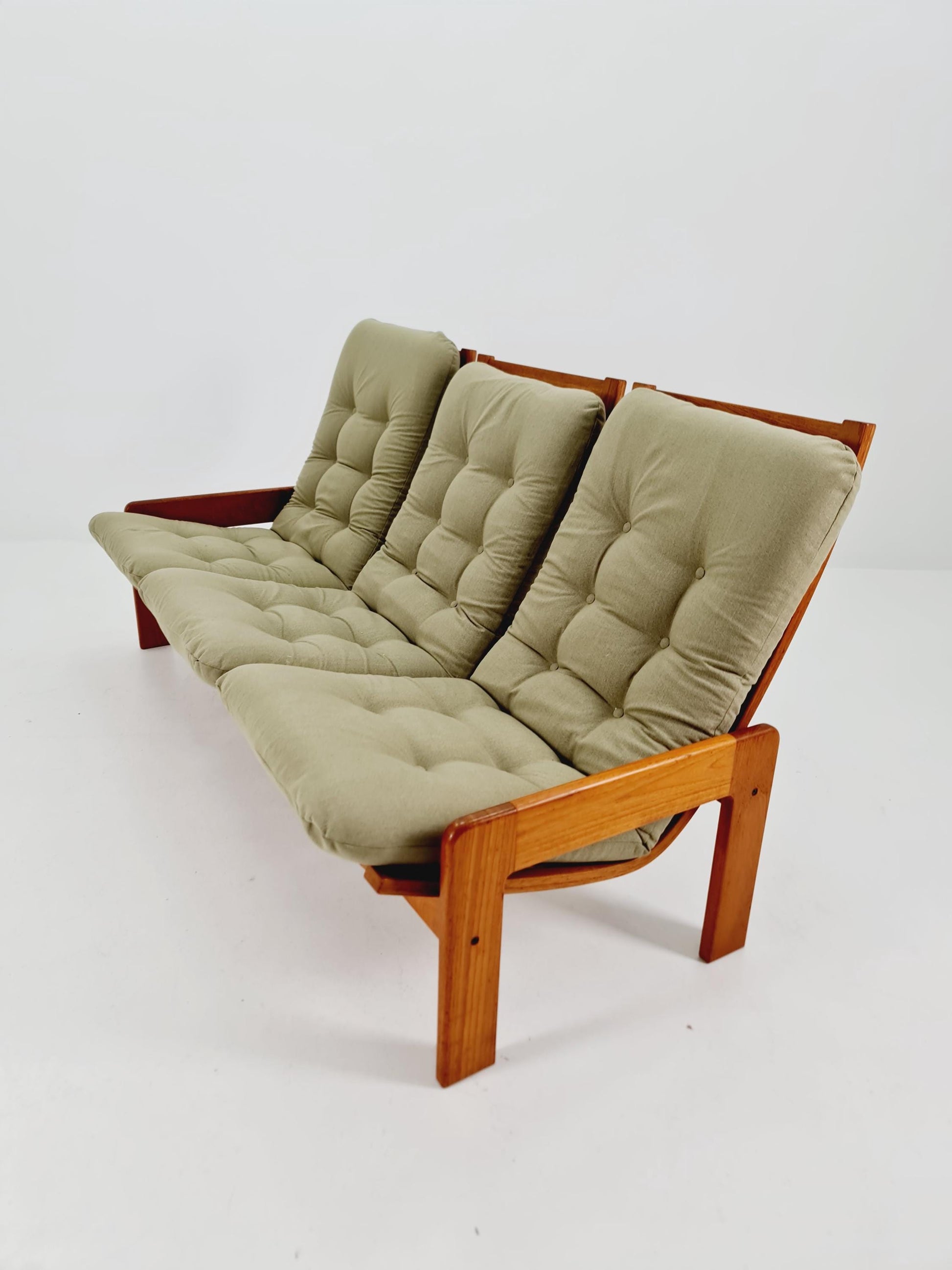 Mid-Century Modern 3-Seater Sofa by Yngve Ekström for Swedese – Newly Upholstered