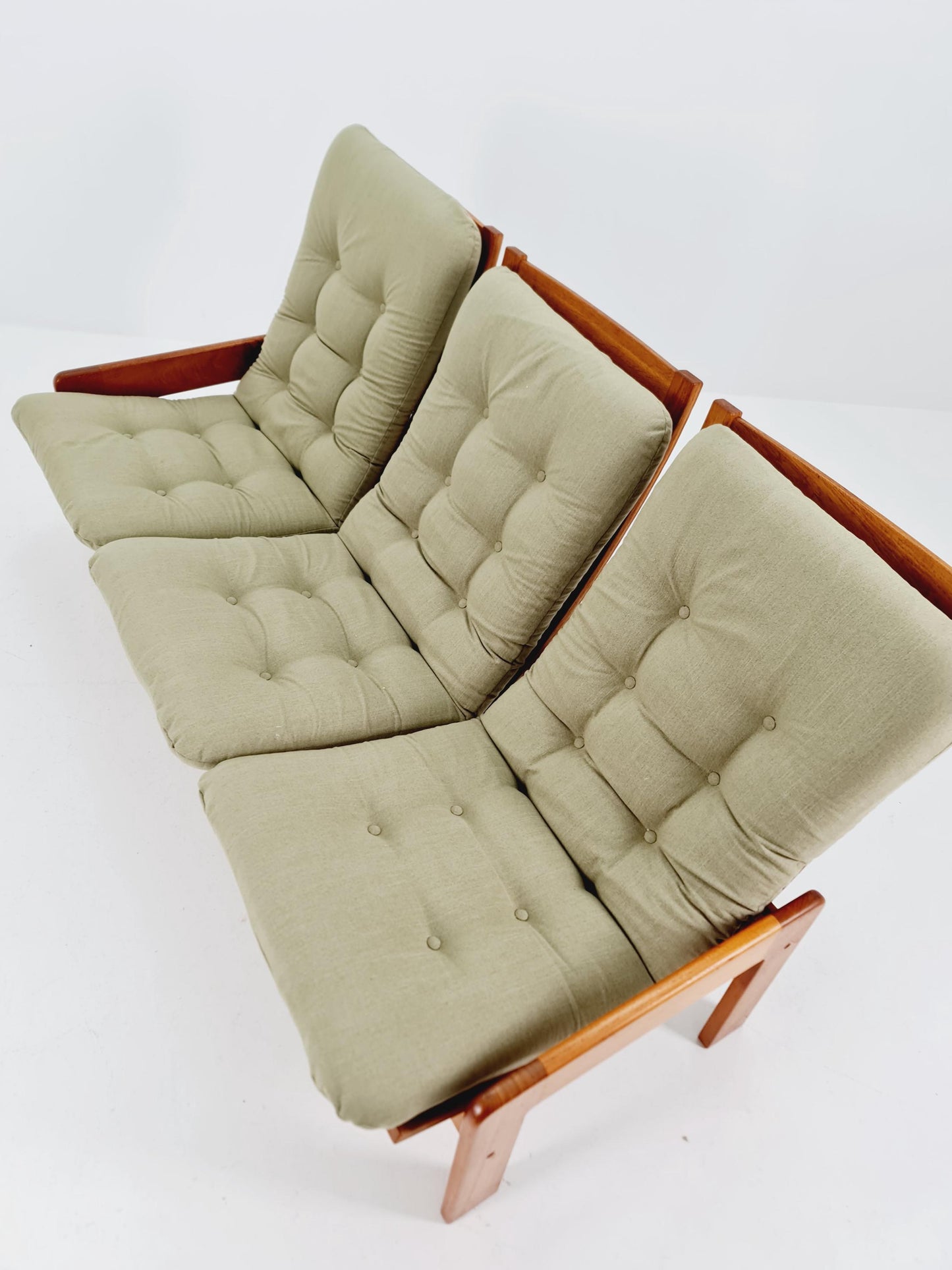 Mid-Century Modern 3-Seater Sofa by Yngve Ekström for Swedese – Newly Upholstered