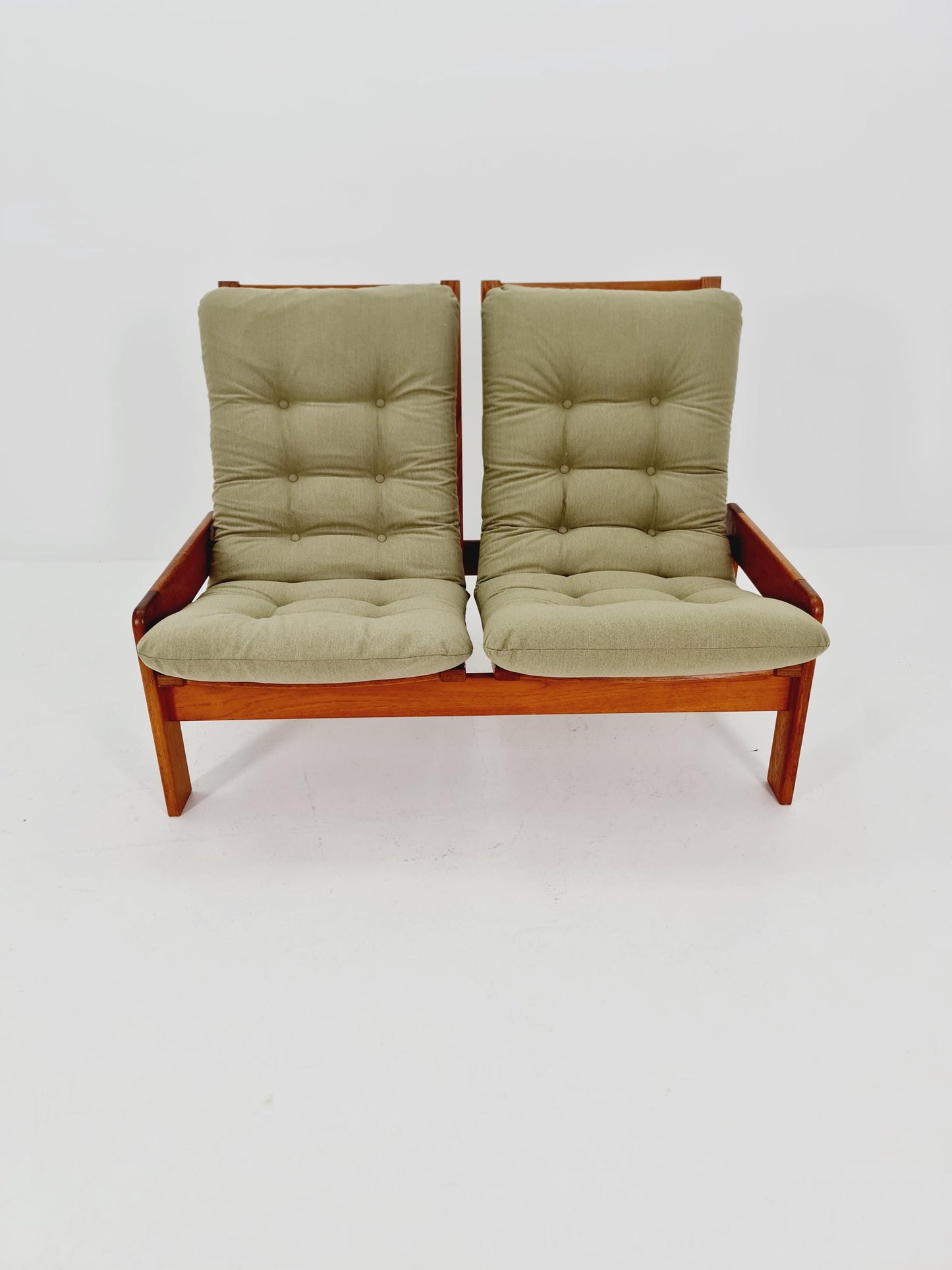 Mid-Century Modern 2-Seater Sofa by Yngve Ekström for Swedese – Newly Upholstered