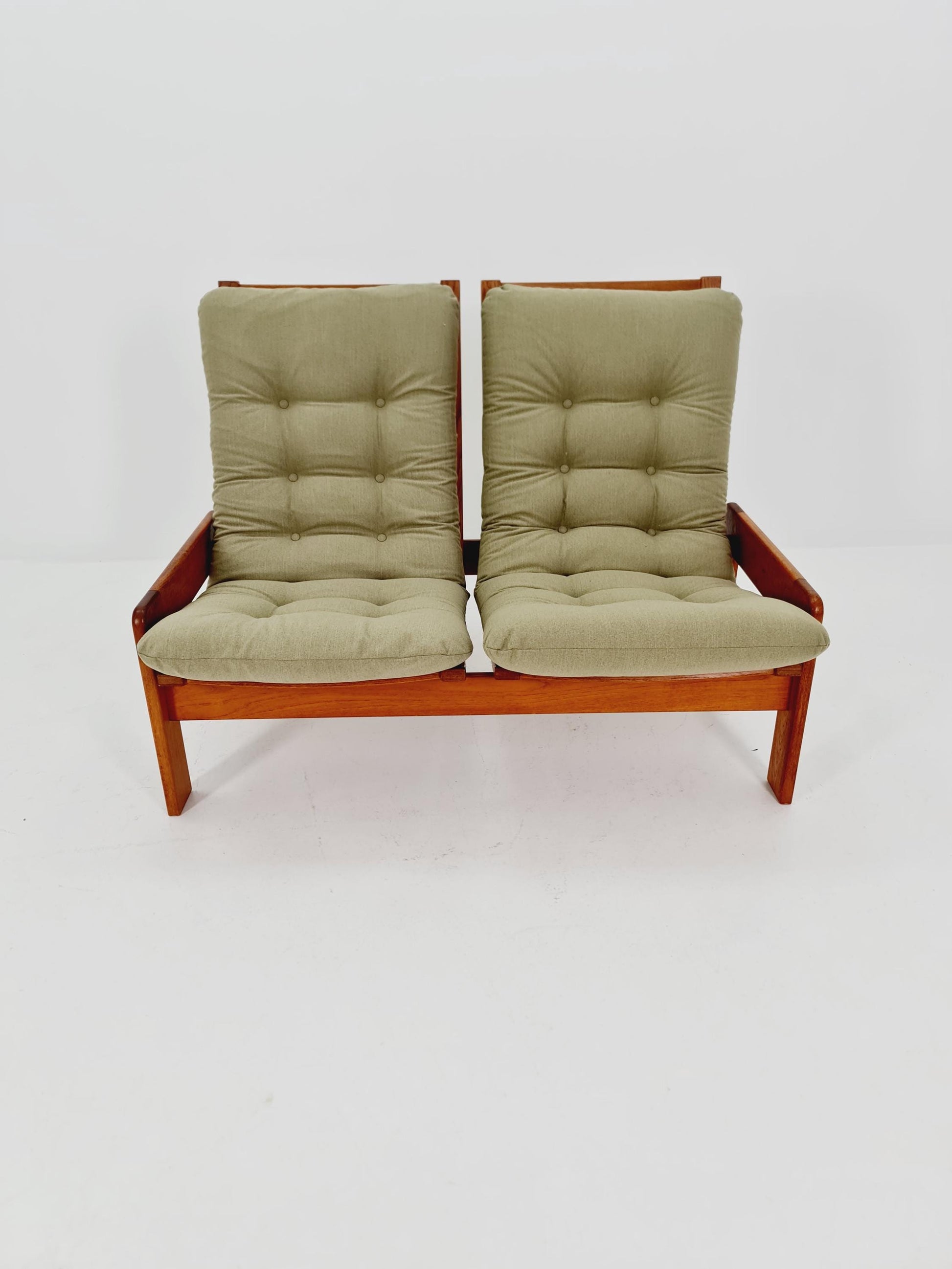 Mid-Century Modern 2-Seater Sofa by Yngve Ekström for Swedese – Newly Upholstered