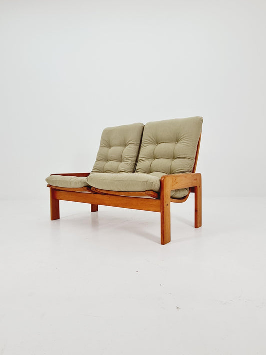 Mid-Century Modern 2-Seater Sofa by Yngve Ekström for Swedese – Newly Upholstered
