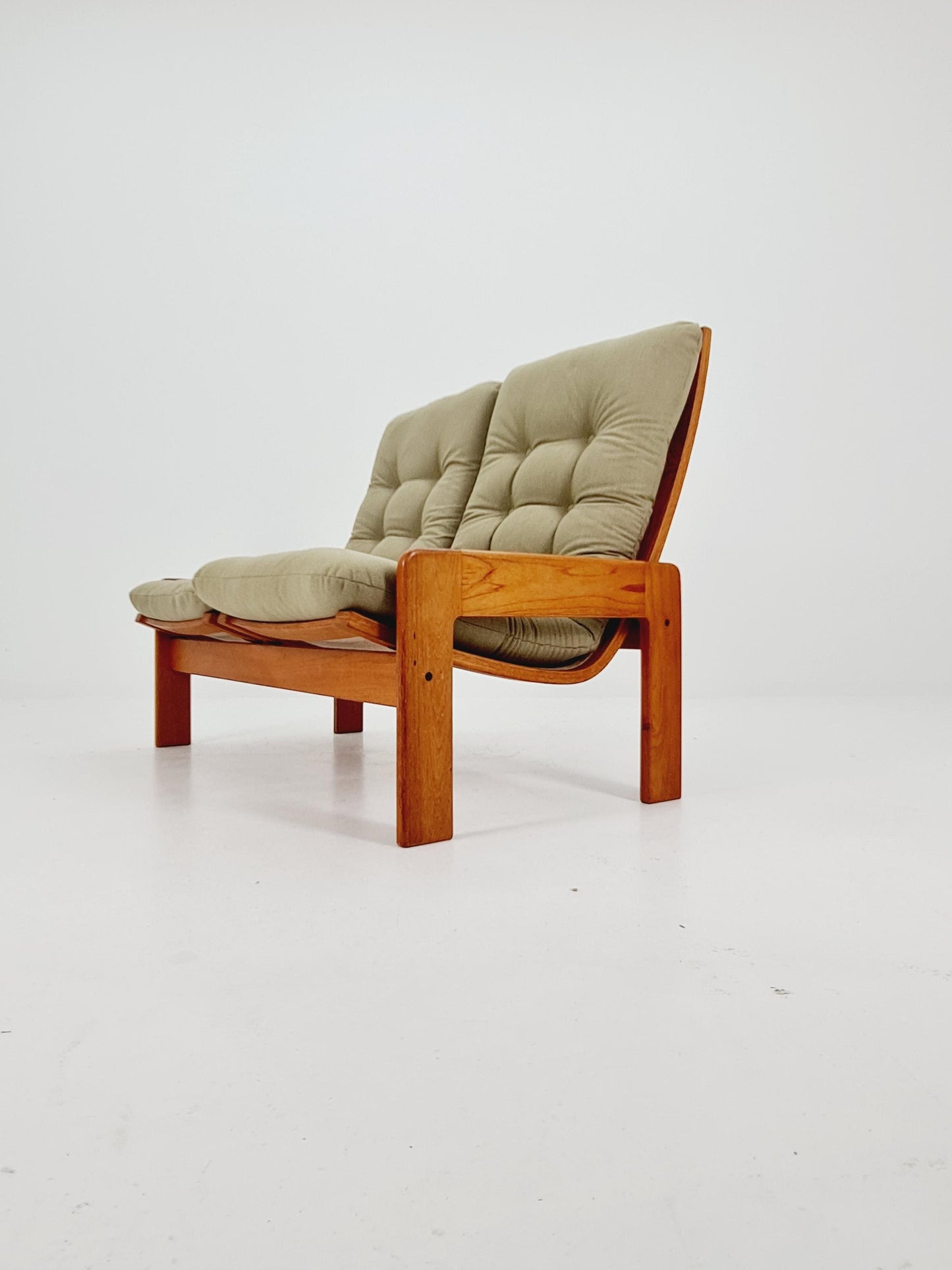 Mid-Century Modern 2-Seater Sofa by Yngve Ekström for Swedese – Newly Upholstered