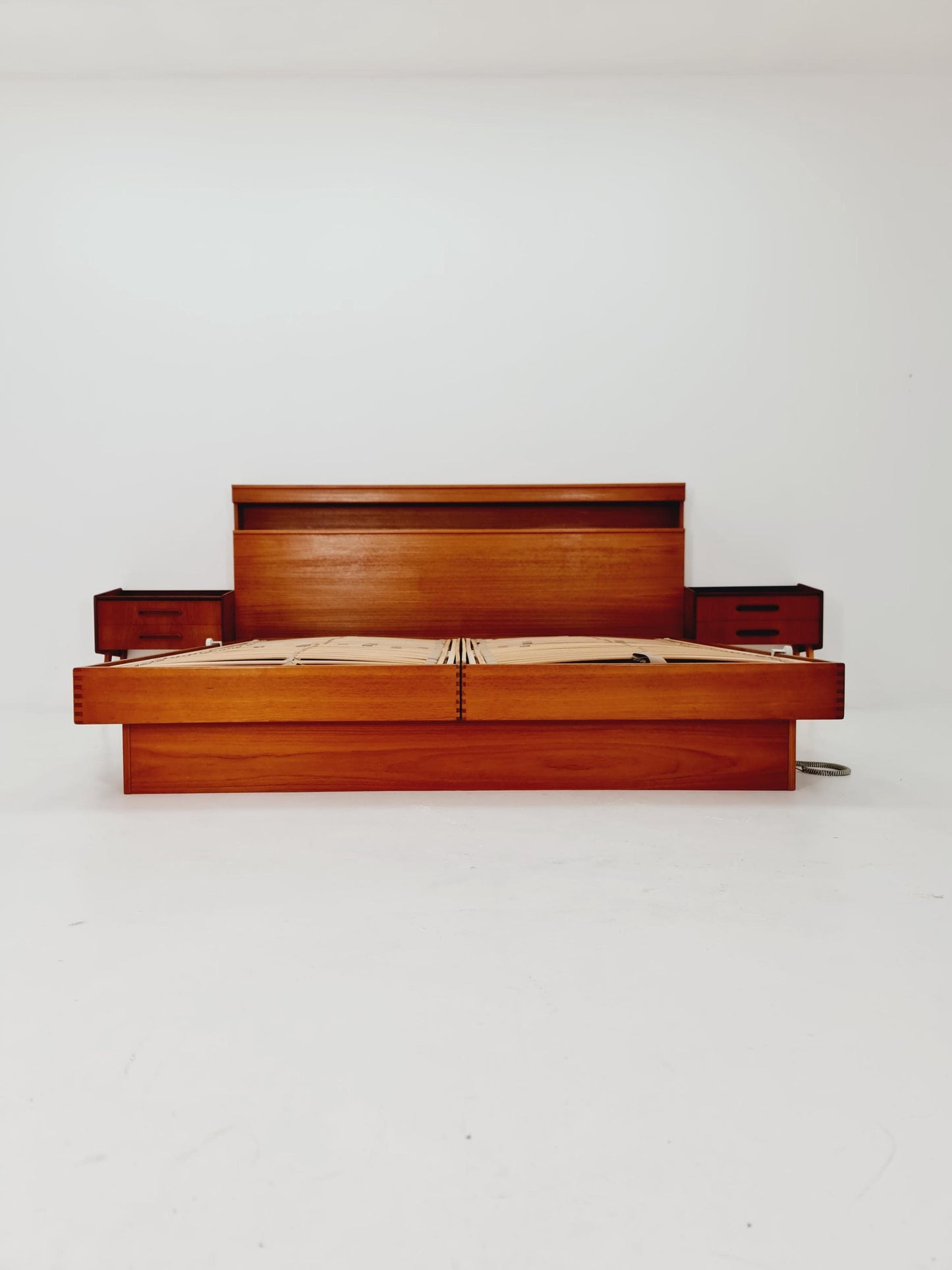 Exquisite Mid-Century Modern Danish Teak double Bed King Size 1970s