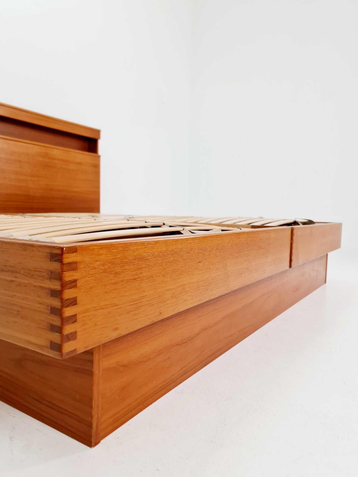 Exquisite Mid-Century Modern Danish Teak double Bed King Size 1970s