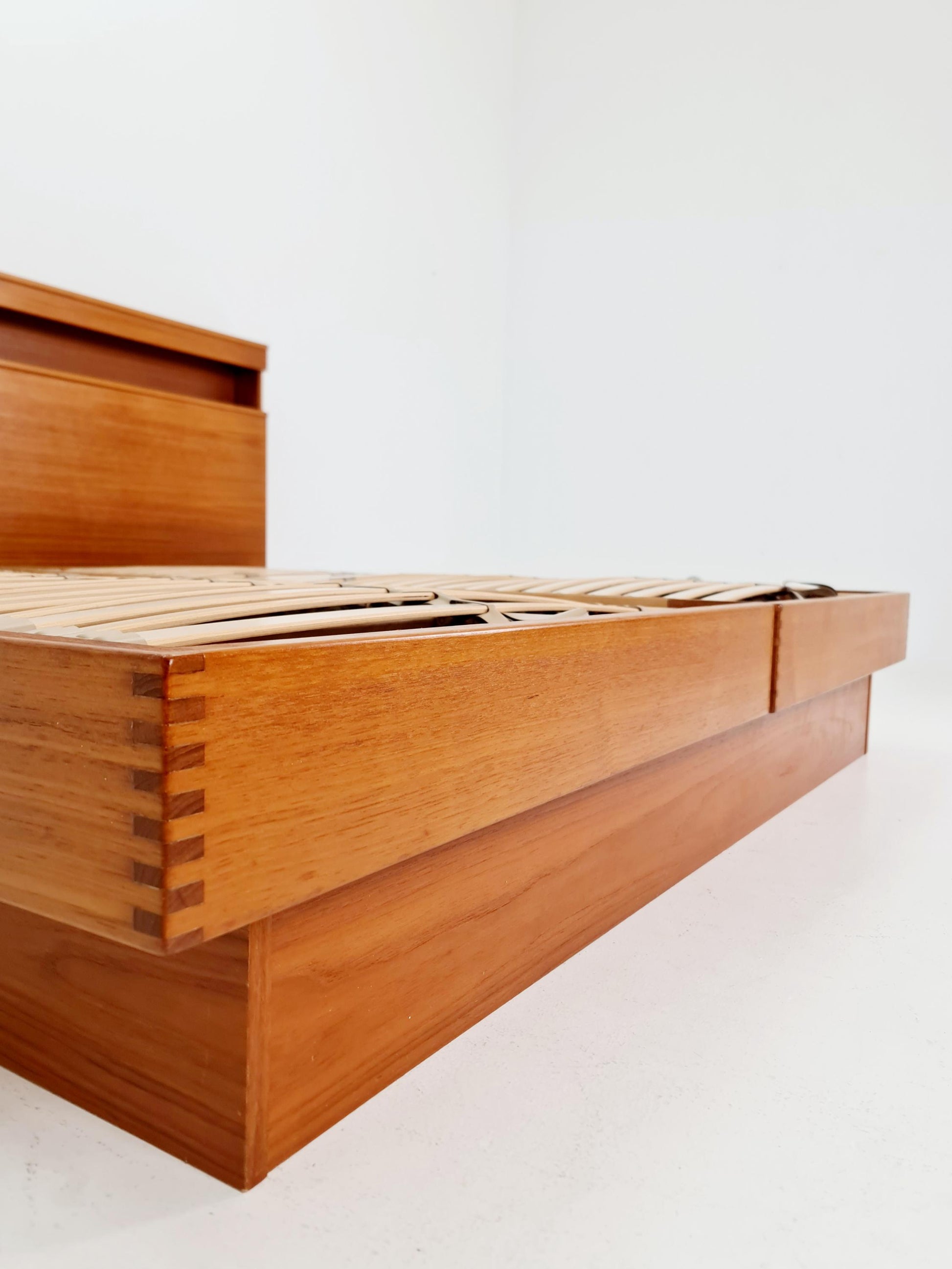 Exquisite Mid-Century Modern Danish Teak double Bed King Size 1970s