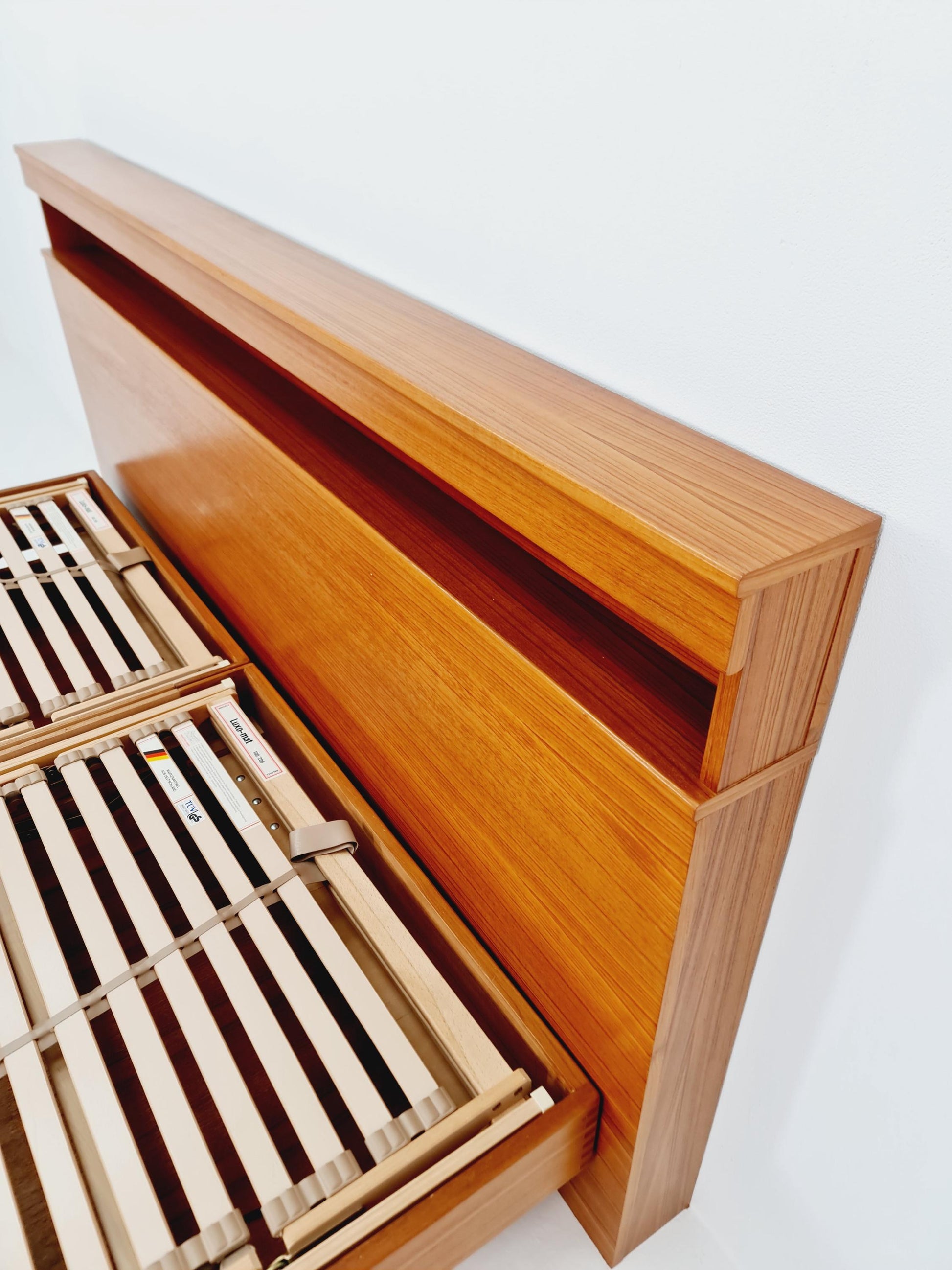 Exquisite Mid-Century Modern Danish Teak double Bed King Size 1970s