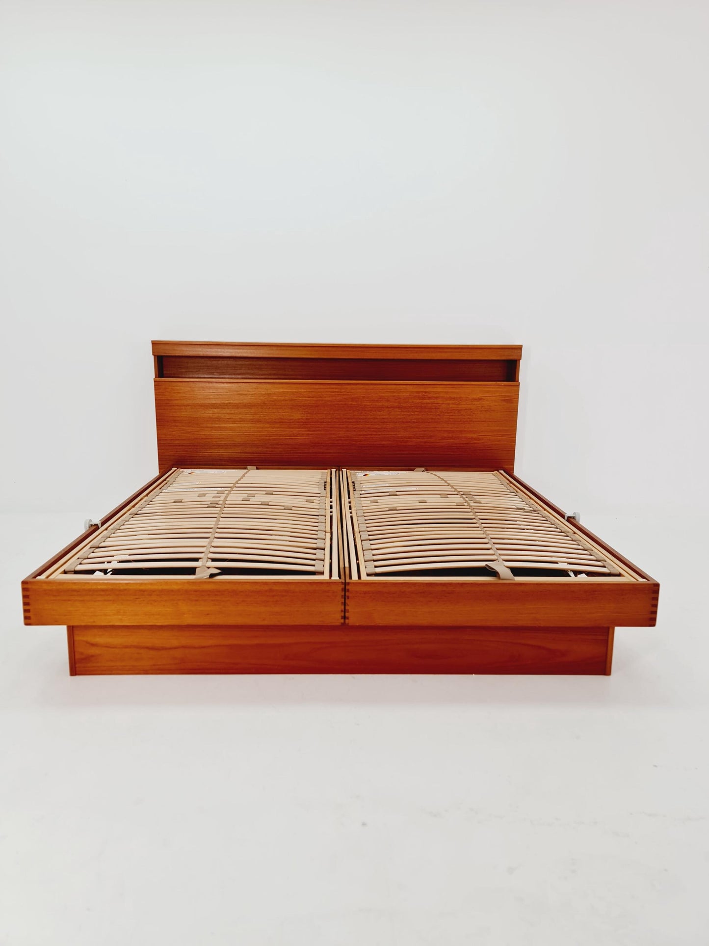Exquisite Mid-Century Modern Danish Teak double Bed King Size 1970s