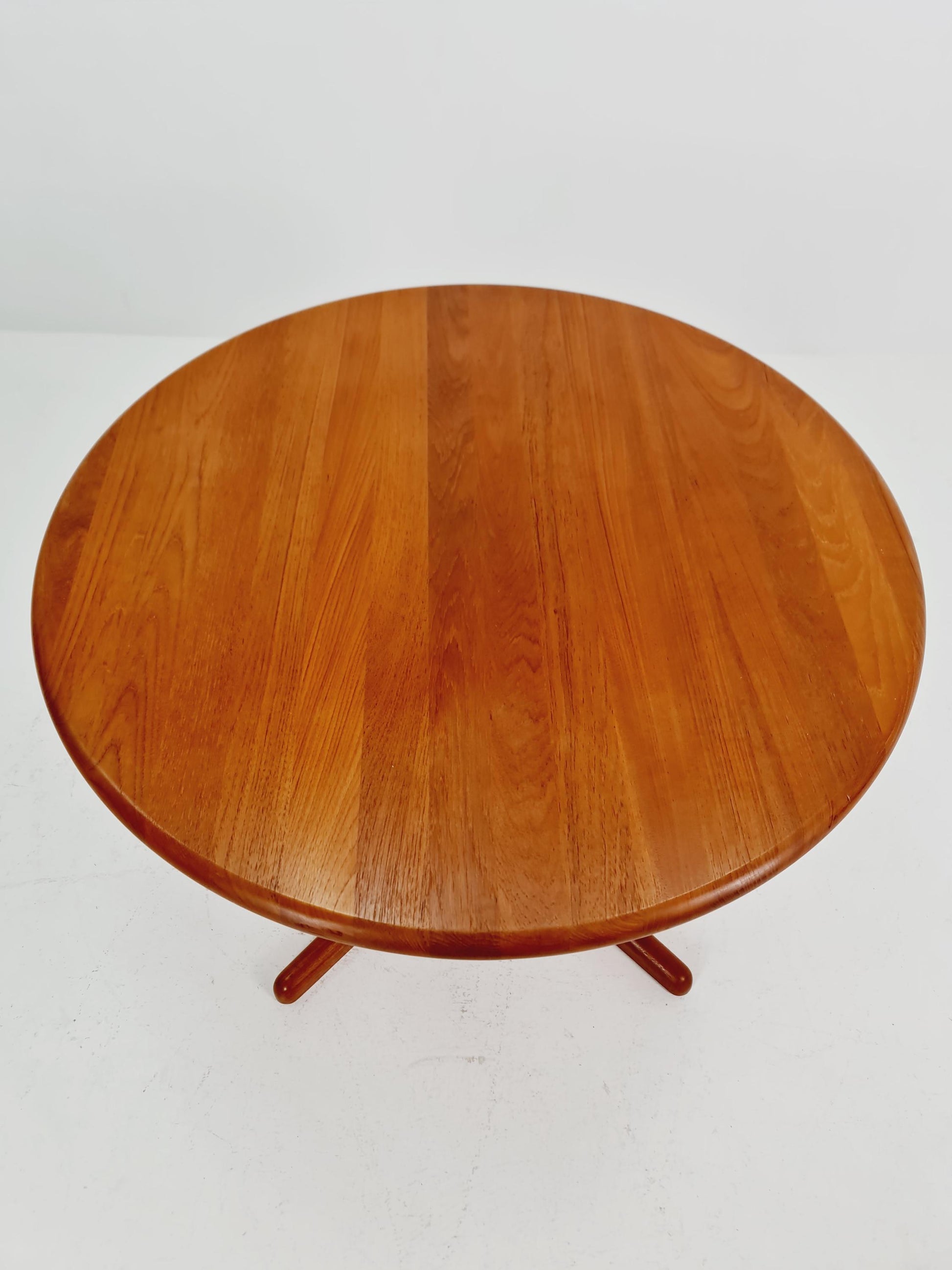 Mid century Danish SolidTeak Round dining table By Korup Design , 1970s