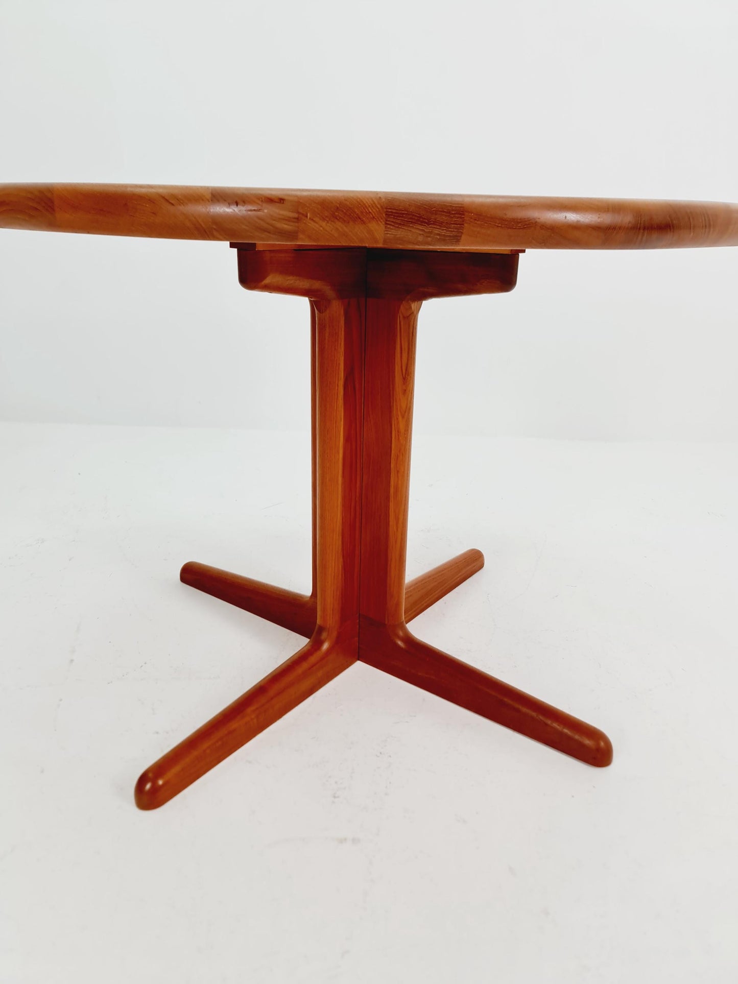 Mid century Danish SolidTeak Round dining table By Korup Design , 1970s