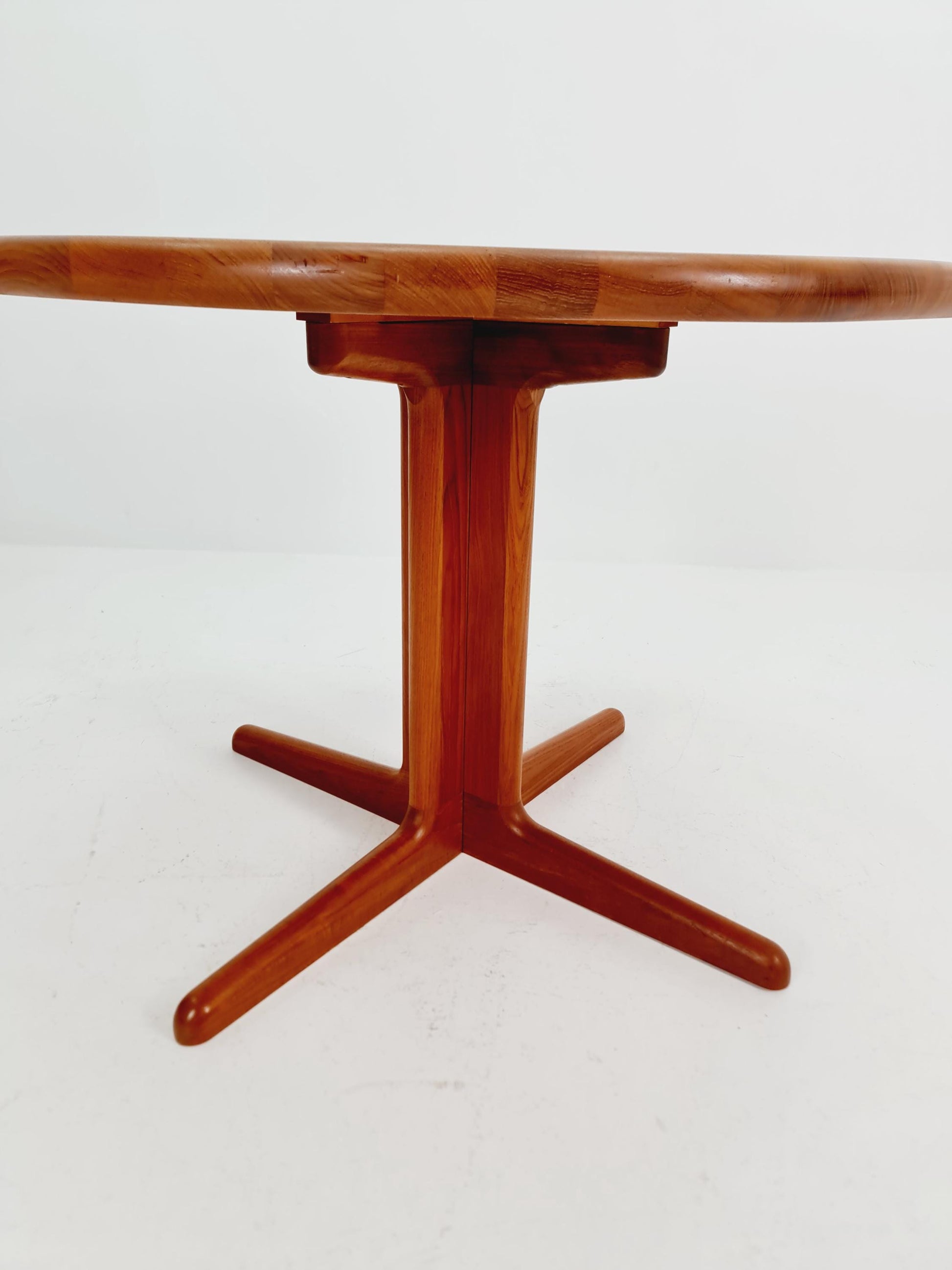 Mid century Danish SolidTeak Round dining table By Korup Design , 1970s