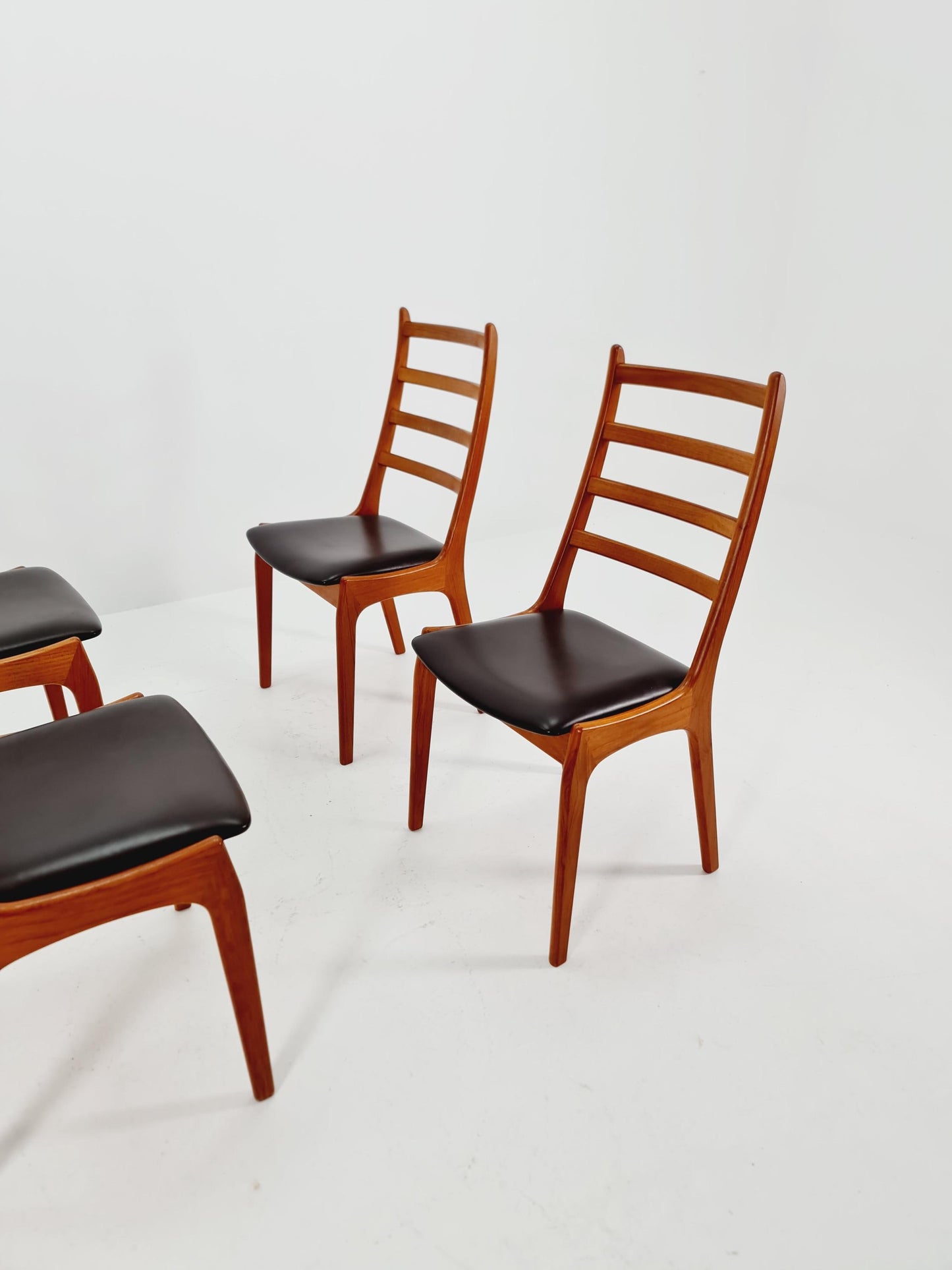 Vintage Danish solid teak dining chairs by Kai kritiansen for Koruo stolefabrik ,Model N 26 , 1960s, Set of 4