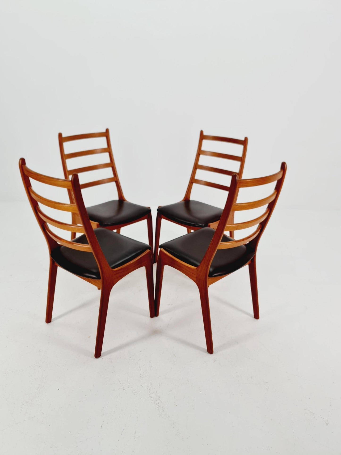 Vintage Danish solid teak dining chairs by Kai kritiansen for Koruo stolefabrik ,Model N 26 , 1960s, Set of 4