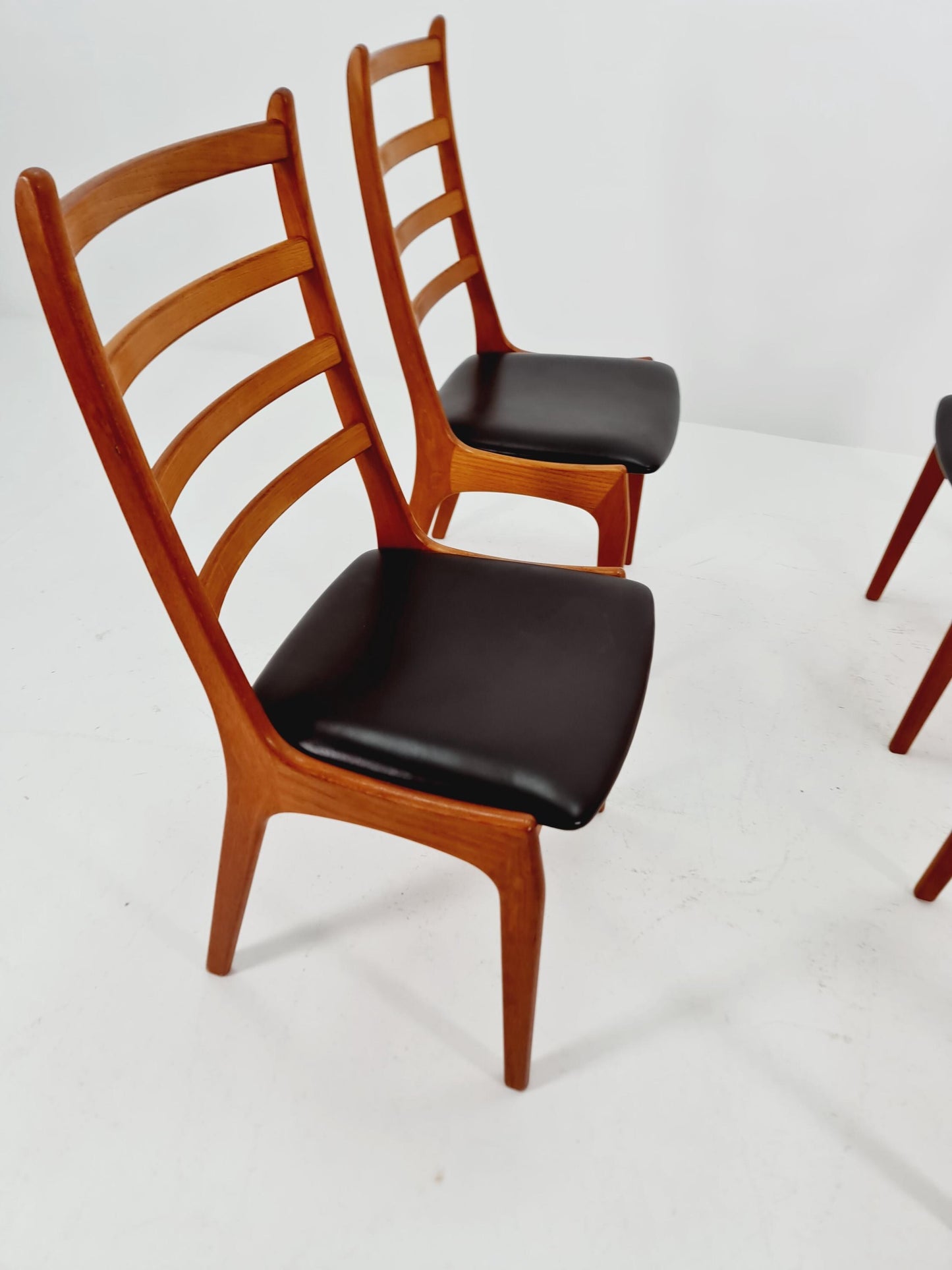Vintage Danish solid teak dining chairs by Kai kritiansen for Koruo stolefabrik ,Model N 26 , 1960s, Set of 4