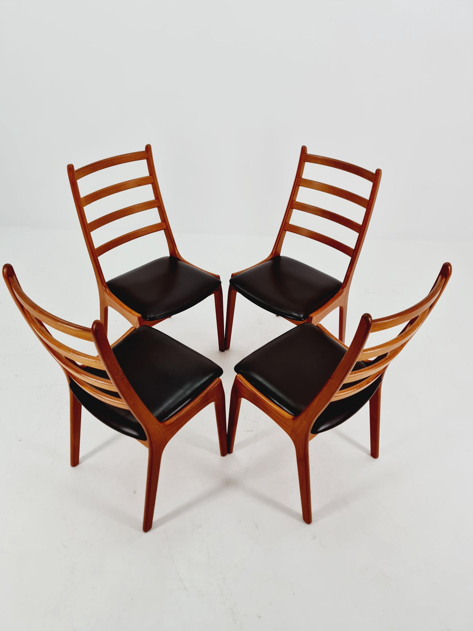 Vintage Danish solid teak dining chairs by Kai kritiansen for Koruo stolefabrik ,Model N 26 , 1960s, Set of 4