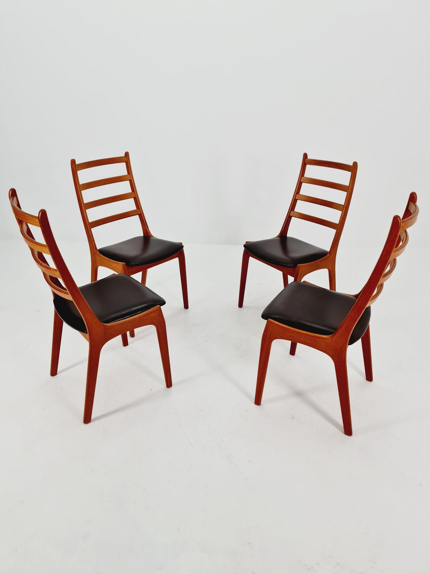 Vintage Danish solid teak dining chairs by Kai kritiansen for Koruo stolefabrik ,Model N 26 , 1960s, Set of 4