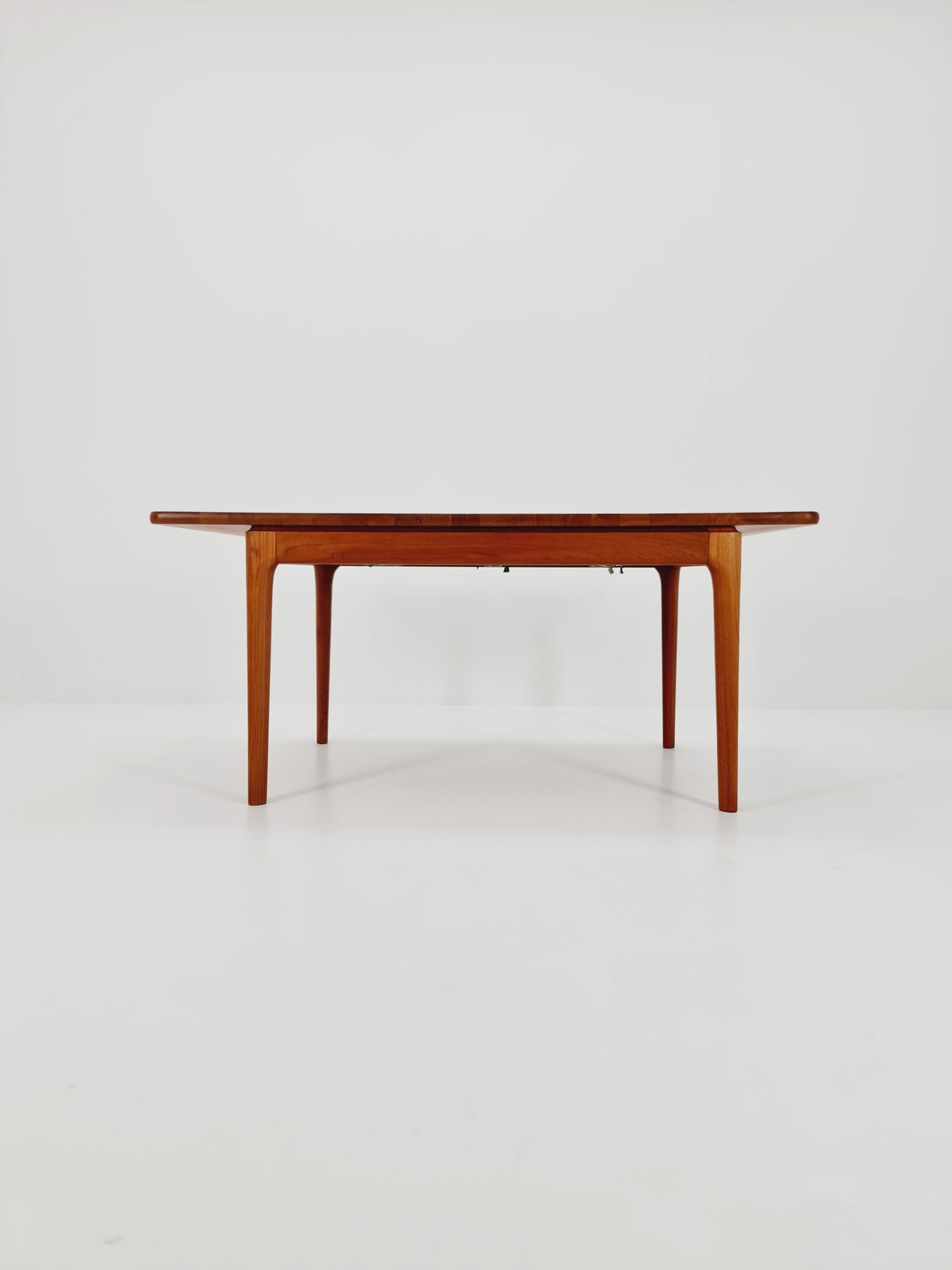 Rare Solid Teak Danish Dining Table by Glostrup | High-End Scandinavian Modern | Double Extension Leaf | 1960s Vintage