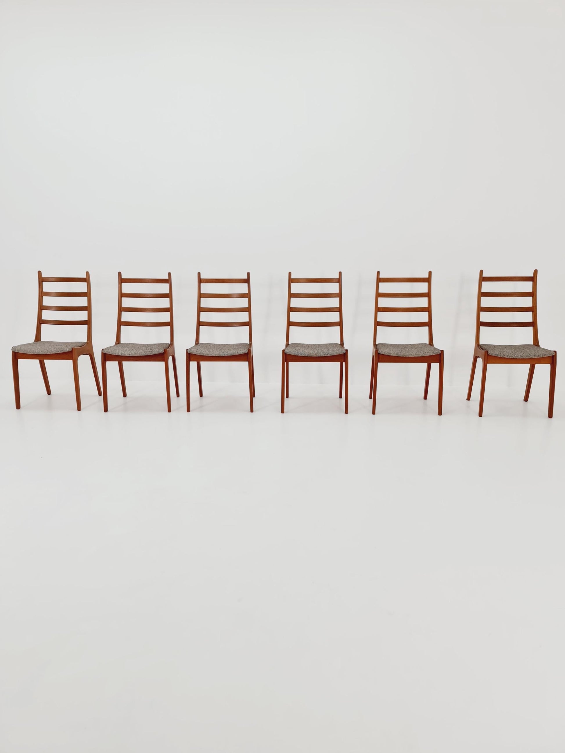 Vintage Danish solid teak dining chairs by Kai kritiansen for Koruo stolefabrik ,Model N 26 , 1960s, Set of 6